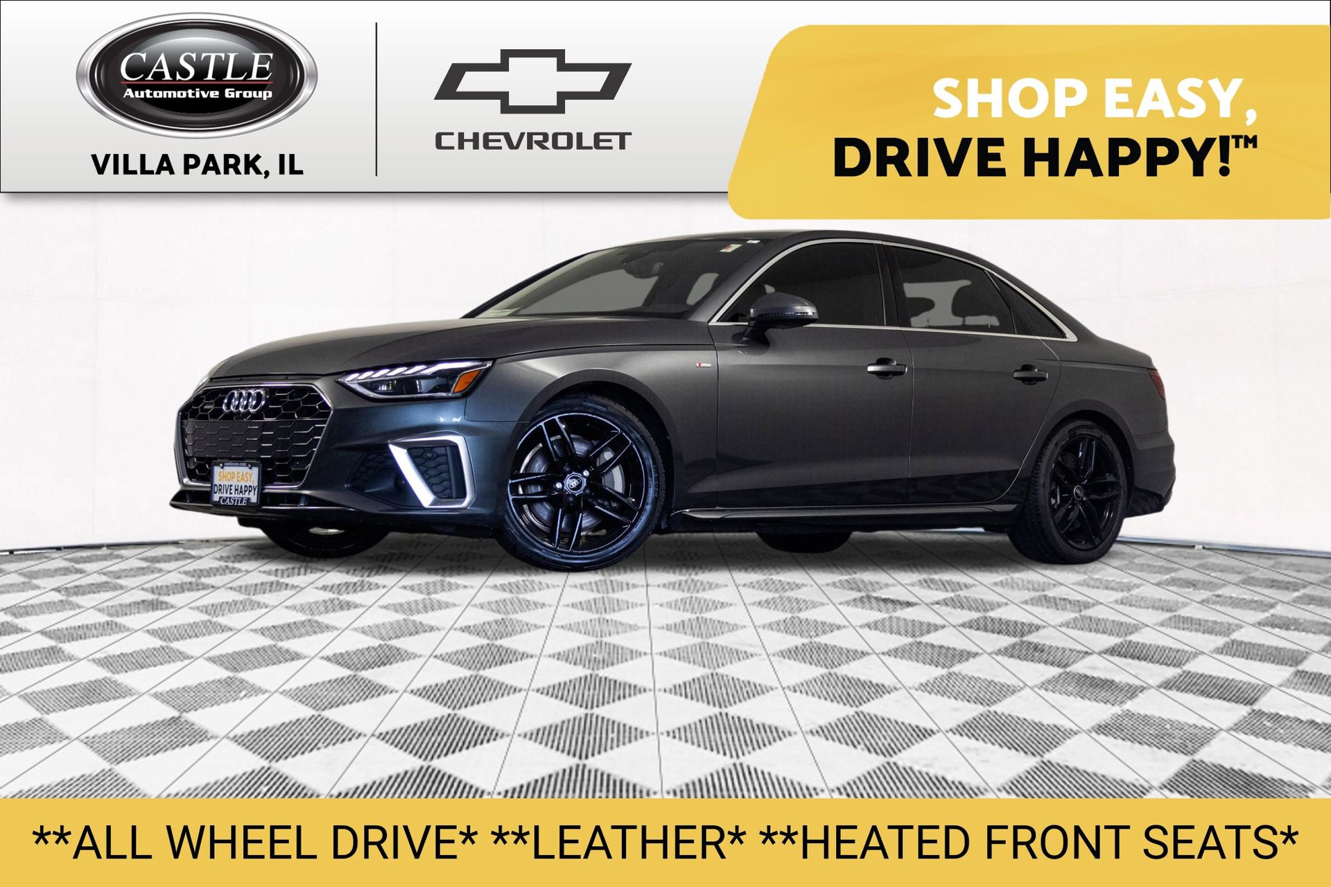 Chronos Gray Metallic 2024 Audi A4 quattro Premium Plus S Line 45 TFSI AWD Sedan All-Wheel Drive 7-Speed Automatic