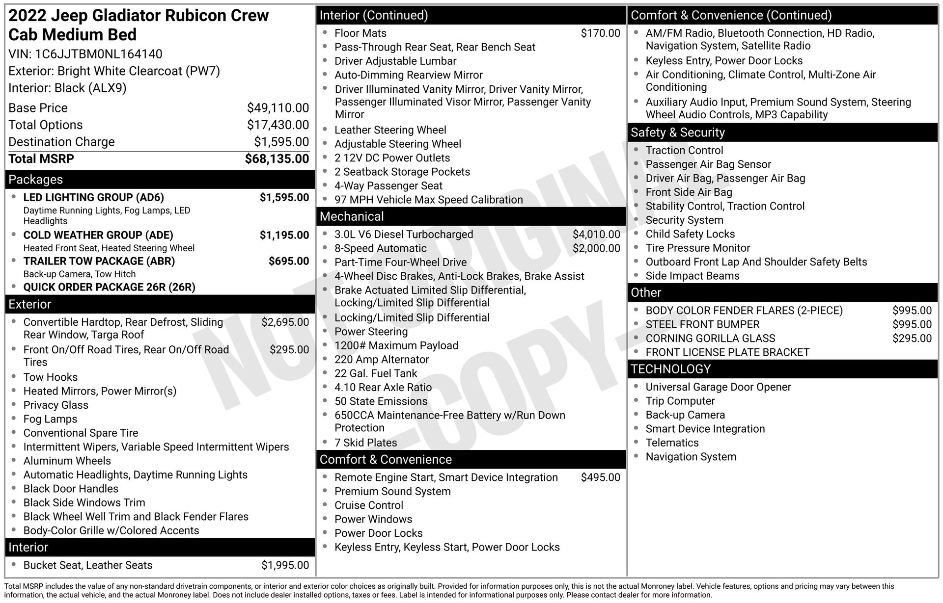 2022 JEEP GLADIATOR - Image 3