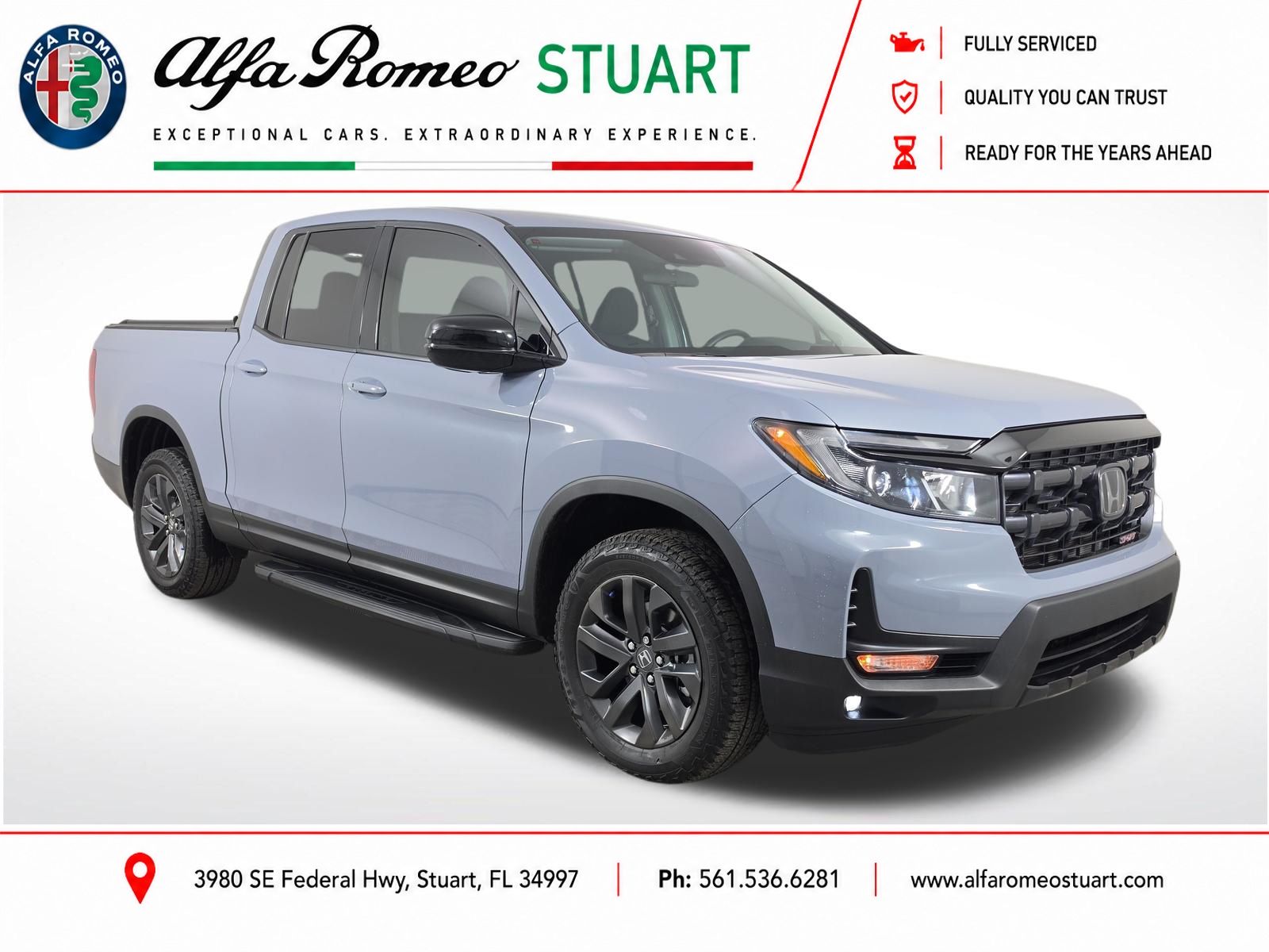 Sonic Gray Pearl 2025 Honda Ridgeline Pickup Truck All-Wheel Drive 9-Speed Automatic