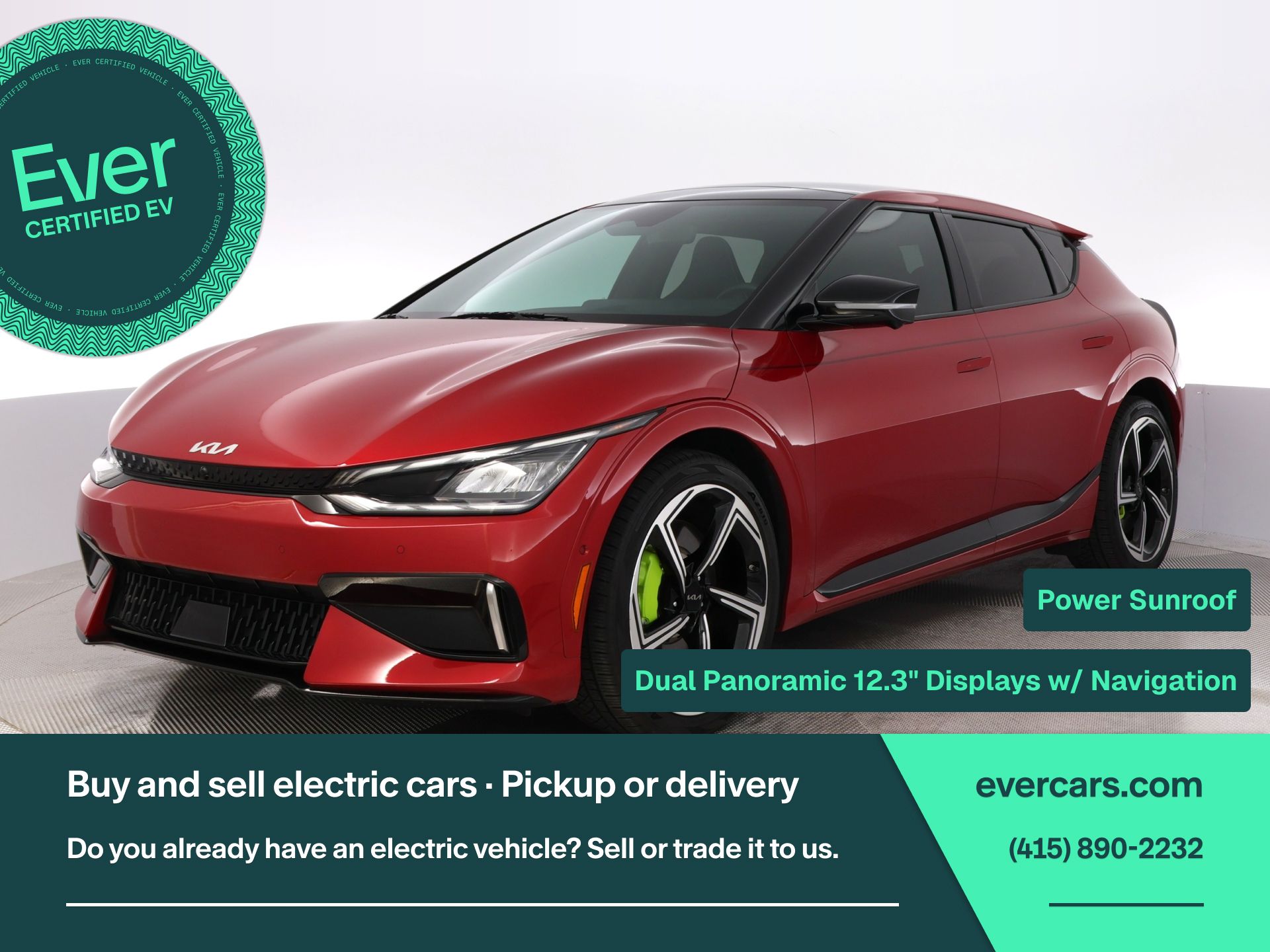 Runway Red 2023 Kia EV6 SUV / Crossover All-Wheel Drive 1-Speed Automatic