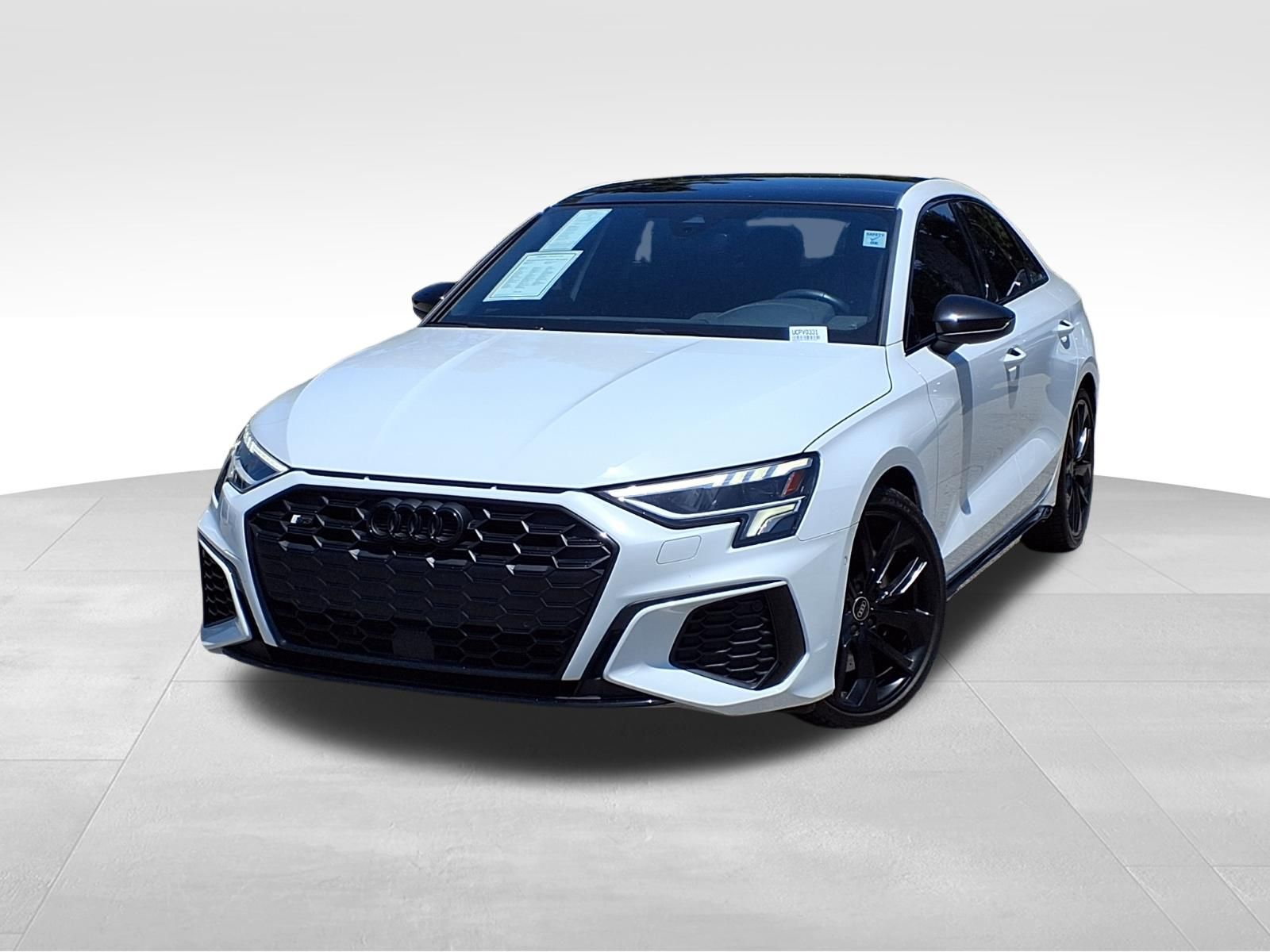 Glacier White 2023 Audi S3 Sedan All-Wheel Drive 7-Speed Automatic