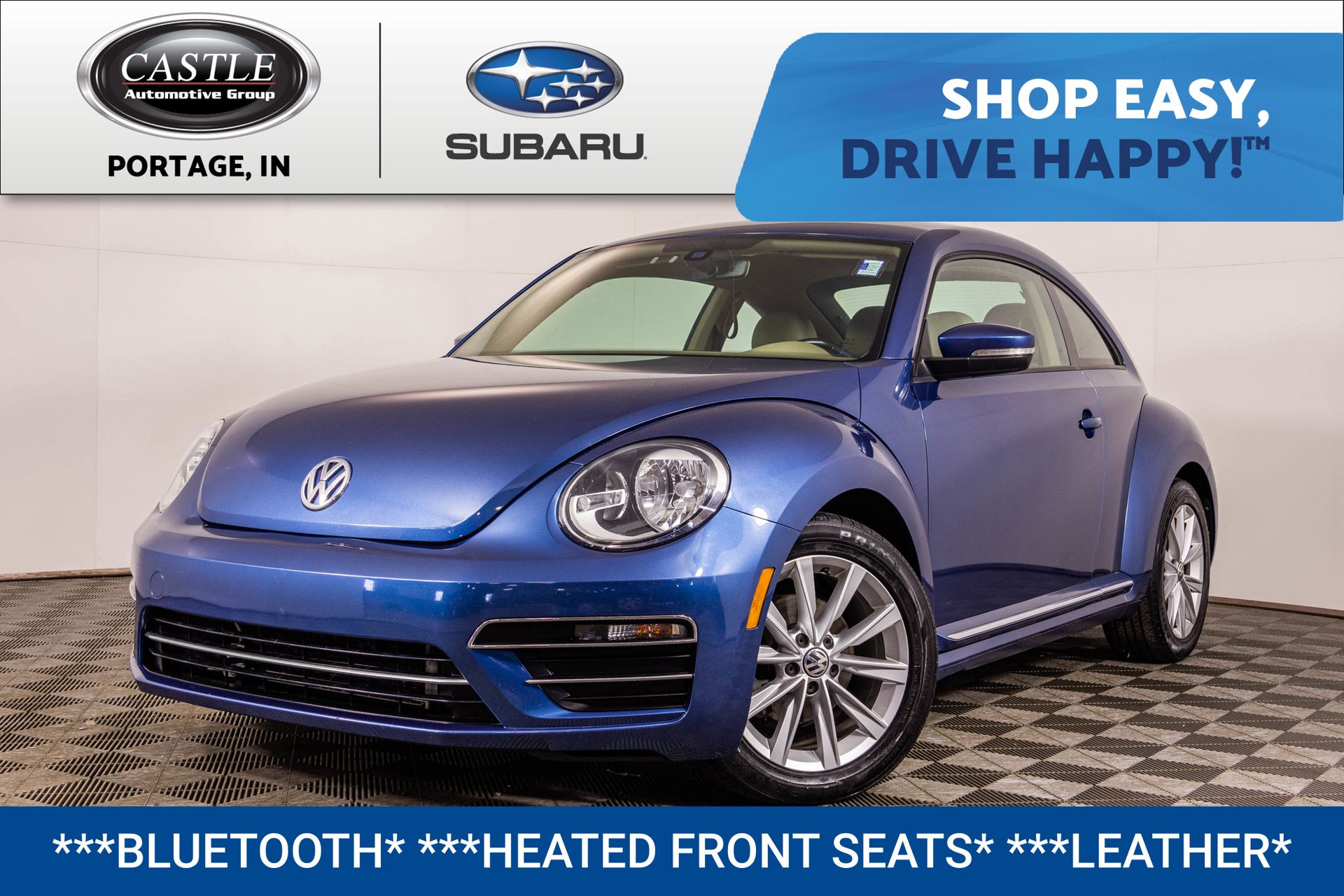 Blue Metallic 2017 Volkswagen Beetle 1.8T SE Hatchback Front-Wheel Drive 6-Speed Automatic