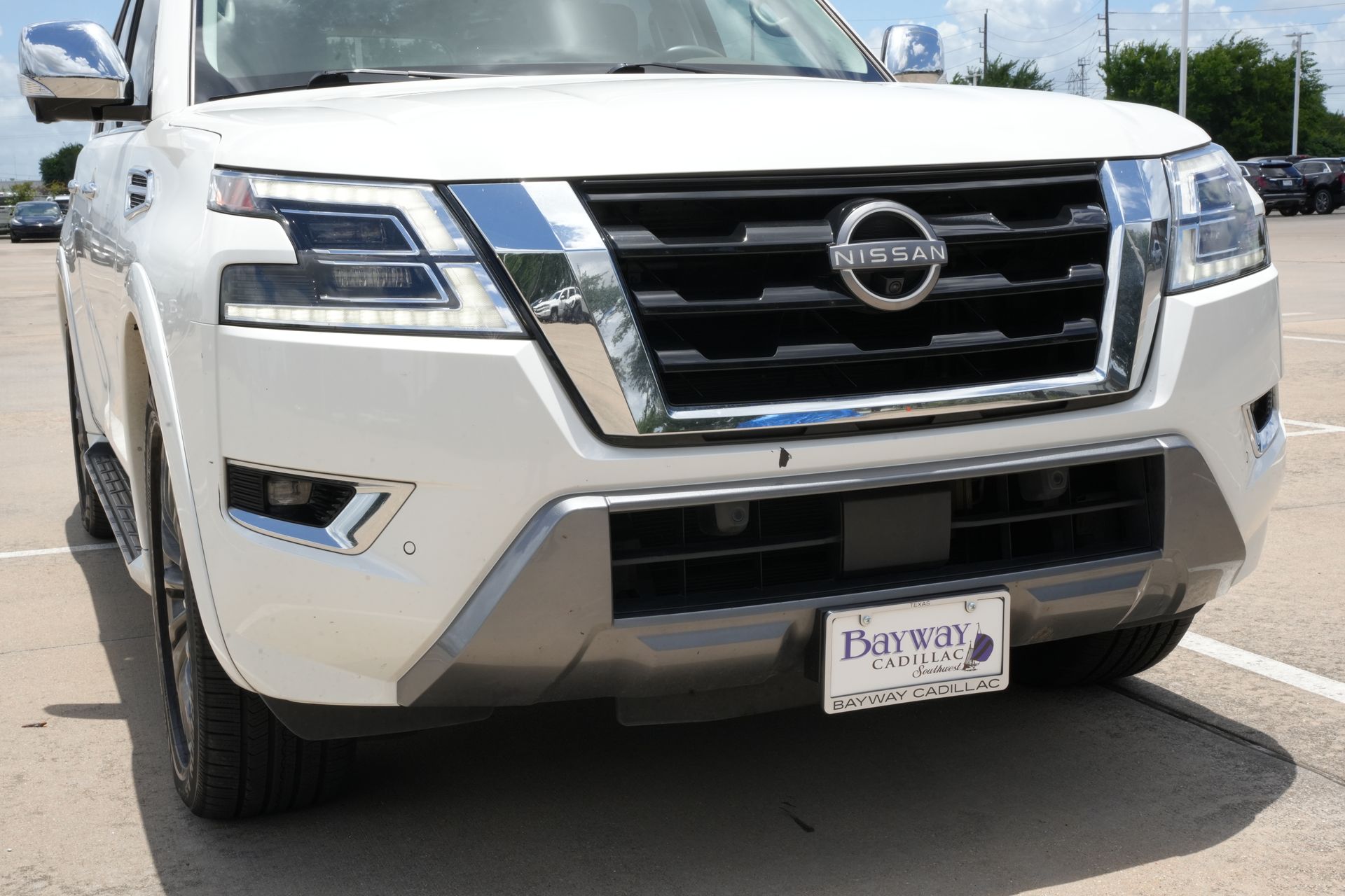 2023 Nissan Armada Platinum White at DeMontrond Ford