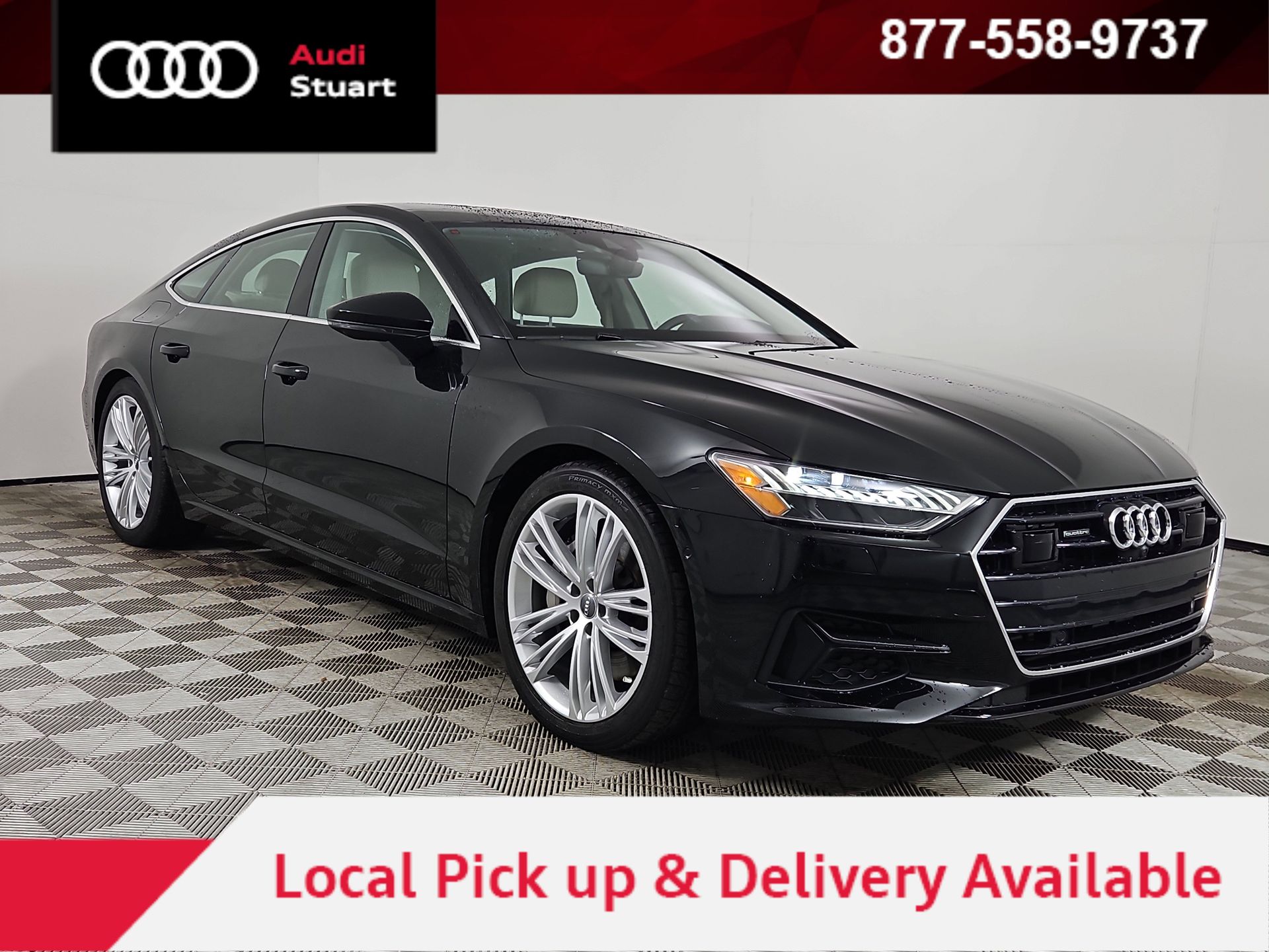 Mythos Black Metallic 2019 Audi A7 quattro Premium Plus 55 TFSI Sedan All-Wheel Drive 7-Speed Automatic