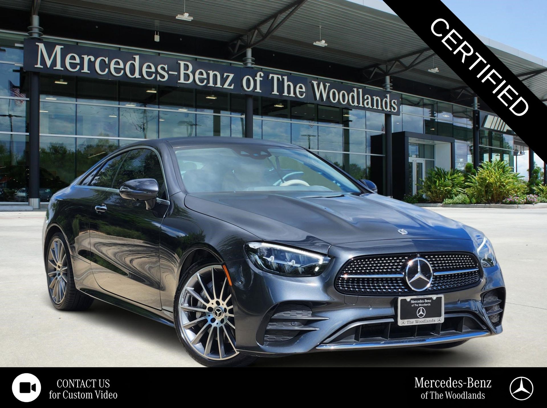 Graphite Gray Metallic 2022 Mercedes-Benz E-Class Coupe Rear-Wheel Drive 9-Speed Automatic