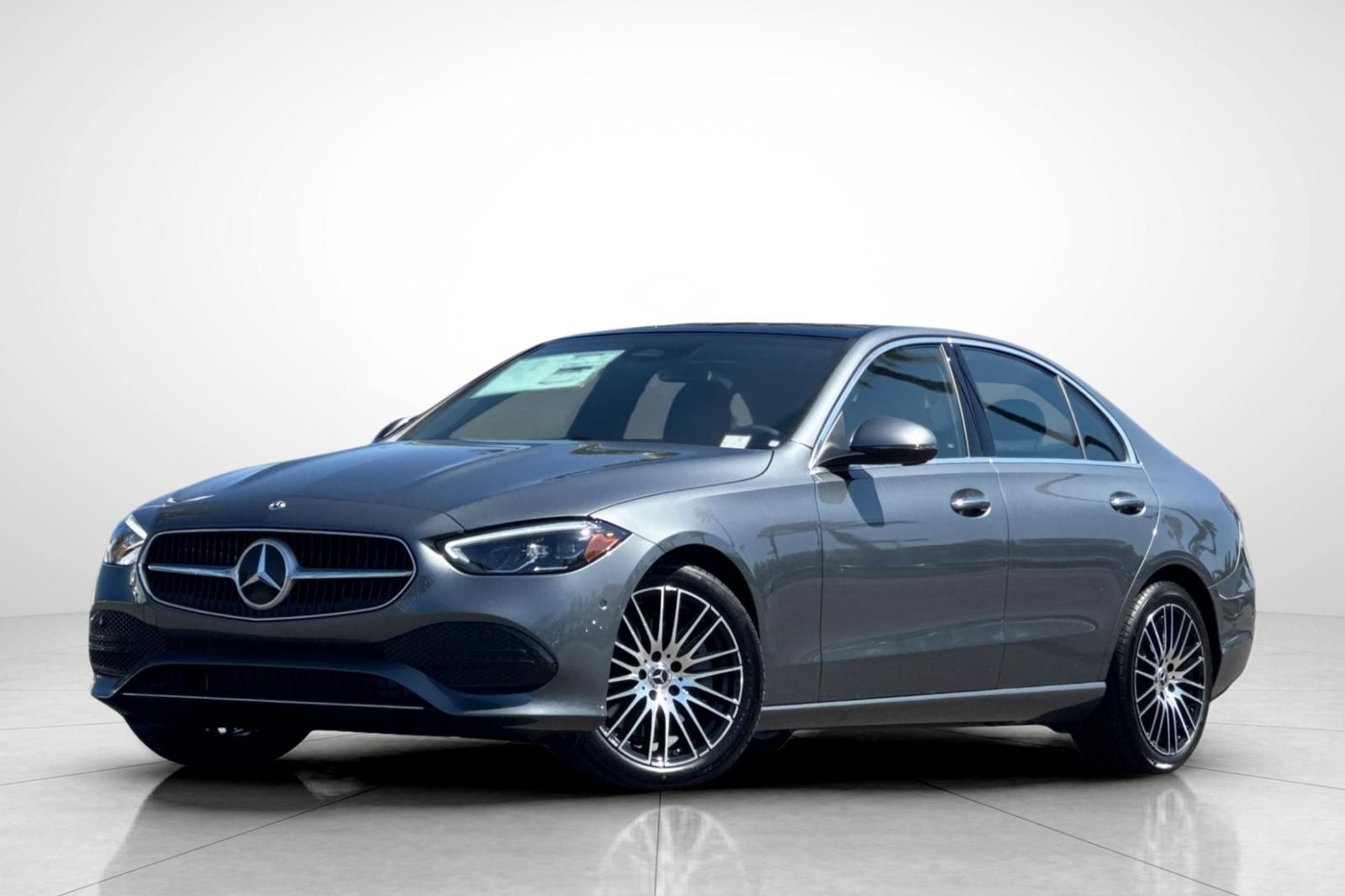 Gray (Selenite Grey Metallic) 2026 Mercedes-Benz C-Class Sedan Rear-Wheel Drive 9-Speed Automatic