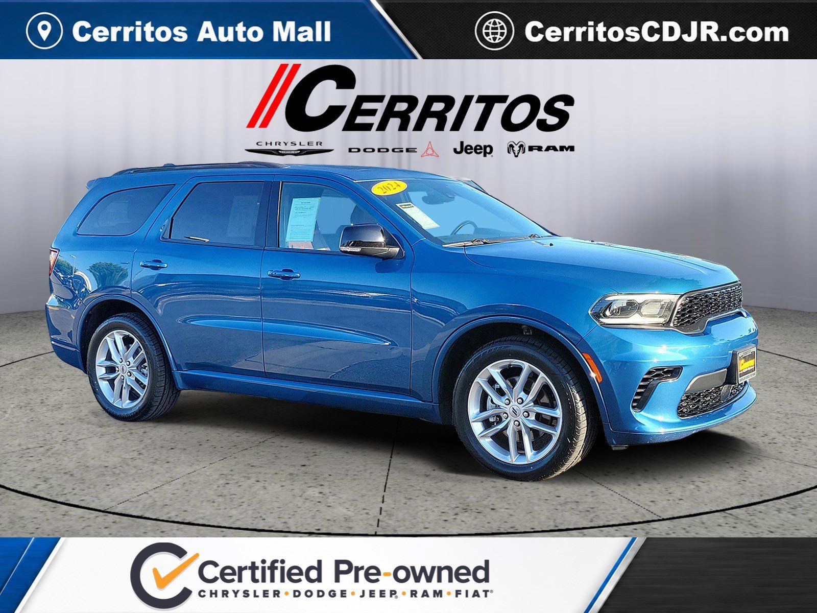 Blue (Frostbite Pearlcoat) 2024 Dodge Durango SUV / Crossover Rear-Wheel Drive 8-Speed Automatic