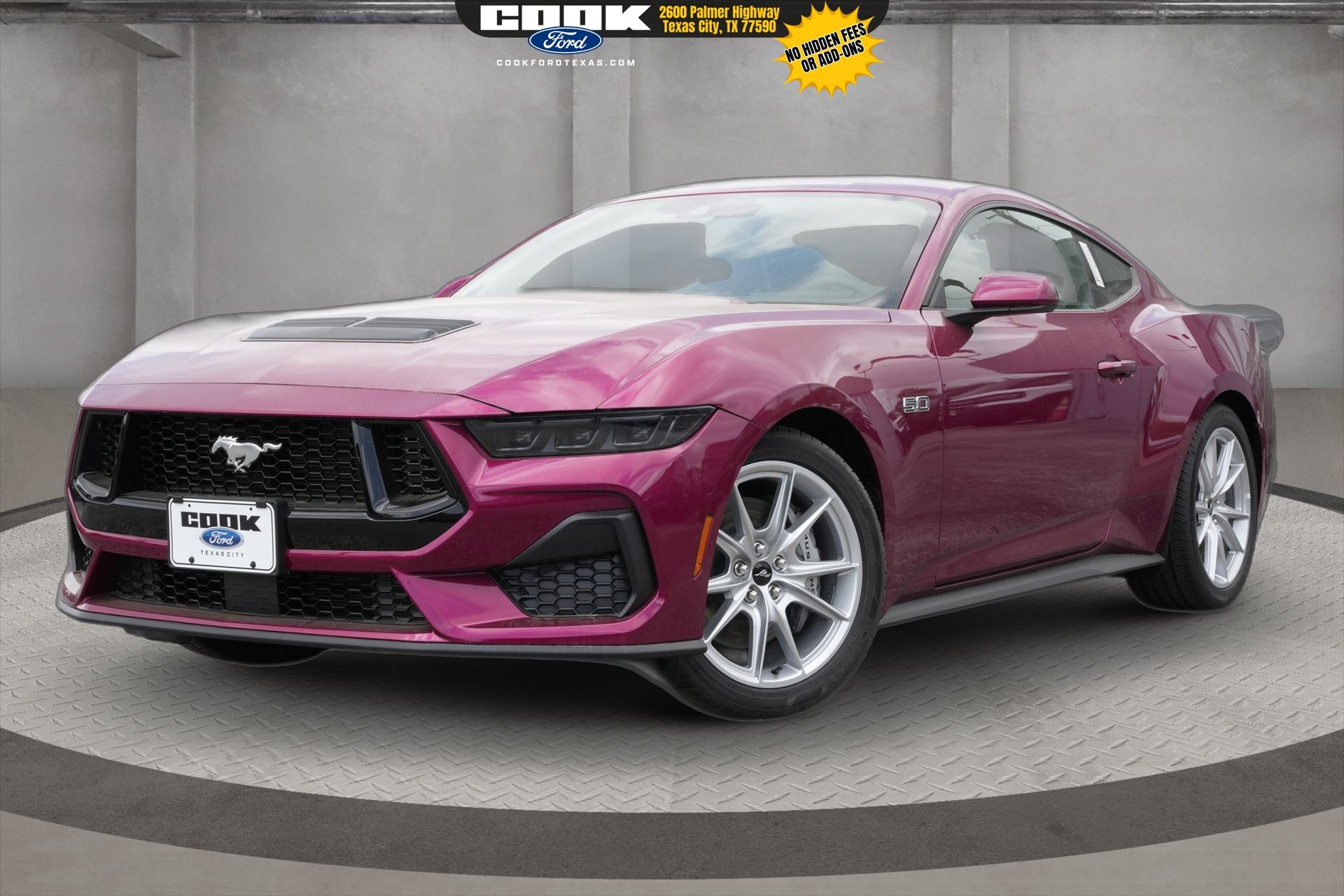 Pink (Molten Magenta Metallic Tinted Clearcoat) 2026 Ford Mustang GT Premium Fastback RWD Coupe Rear-Wheel Drive Automatic