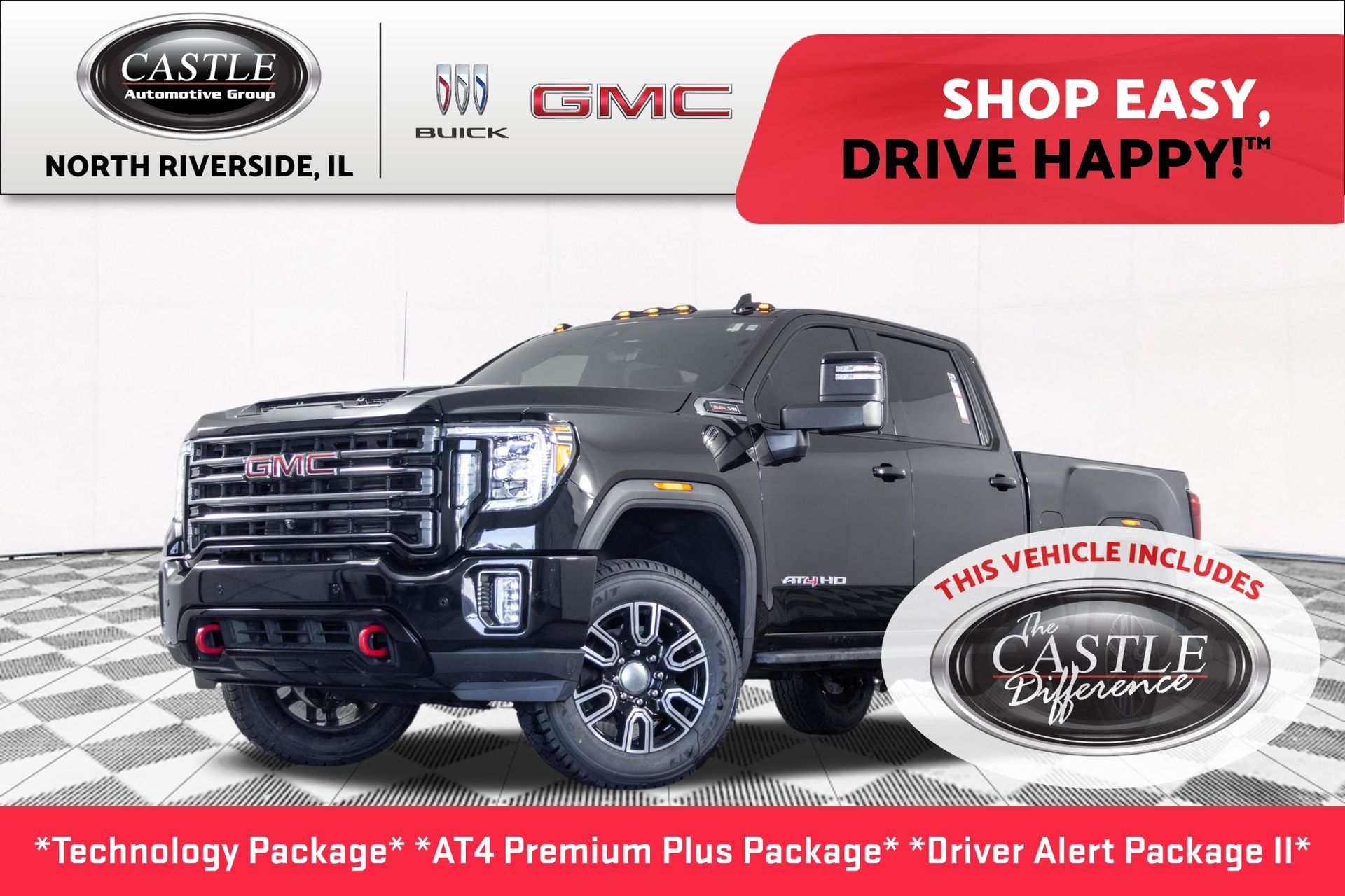 Black (Ebony Twilight Metallic) 2022 GMC Sierra 2500HD Pickup Truck Four-Wheel Drive 6-Speed Automatic