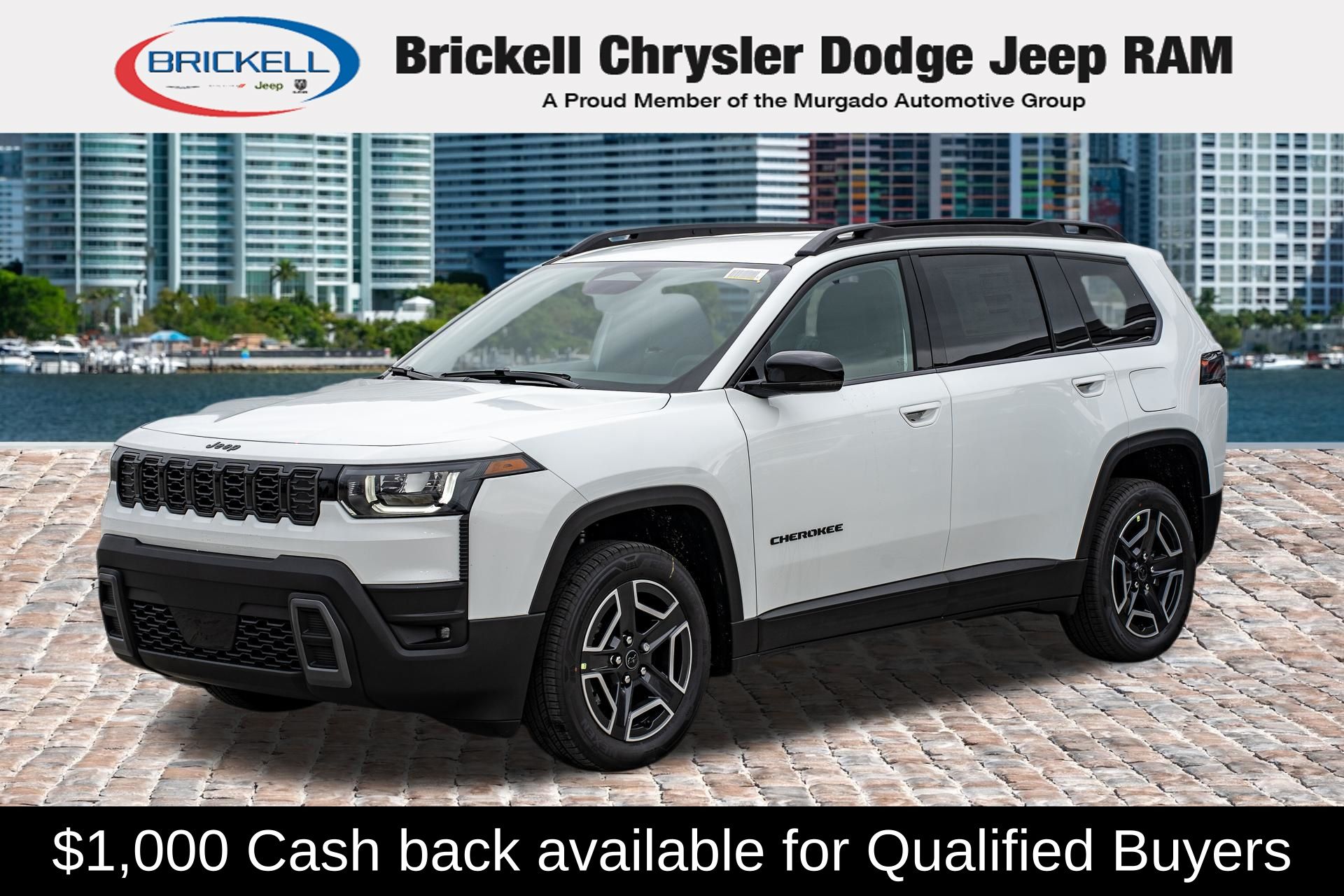 Bright White Clearcoat 2026 Jeep Cherokee Limited 4WD SUV / Crossover Four-Wheel Drive Continuously Variable Transmission