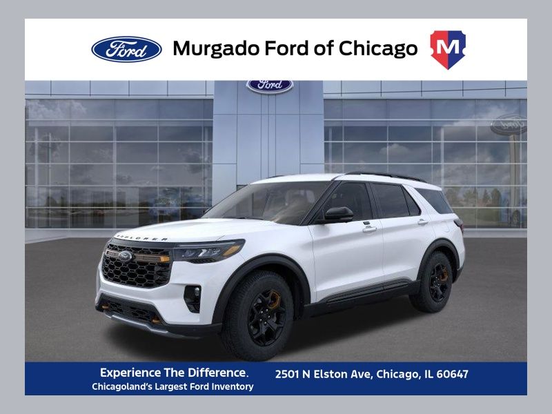 Star White Metallic Tri-Coat 2026 Ford Explorer SUV / Crossover All-Wheel Drive Automatic