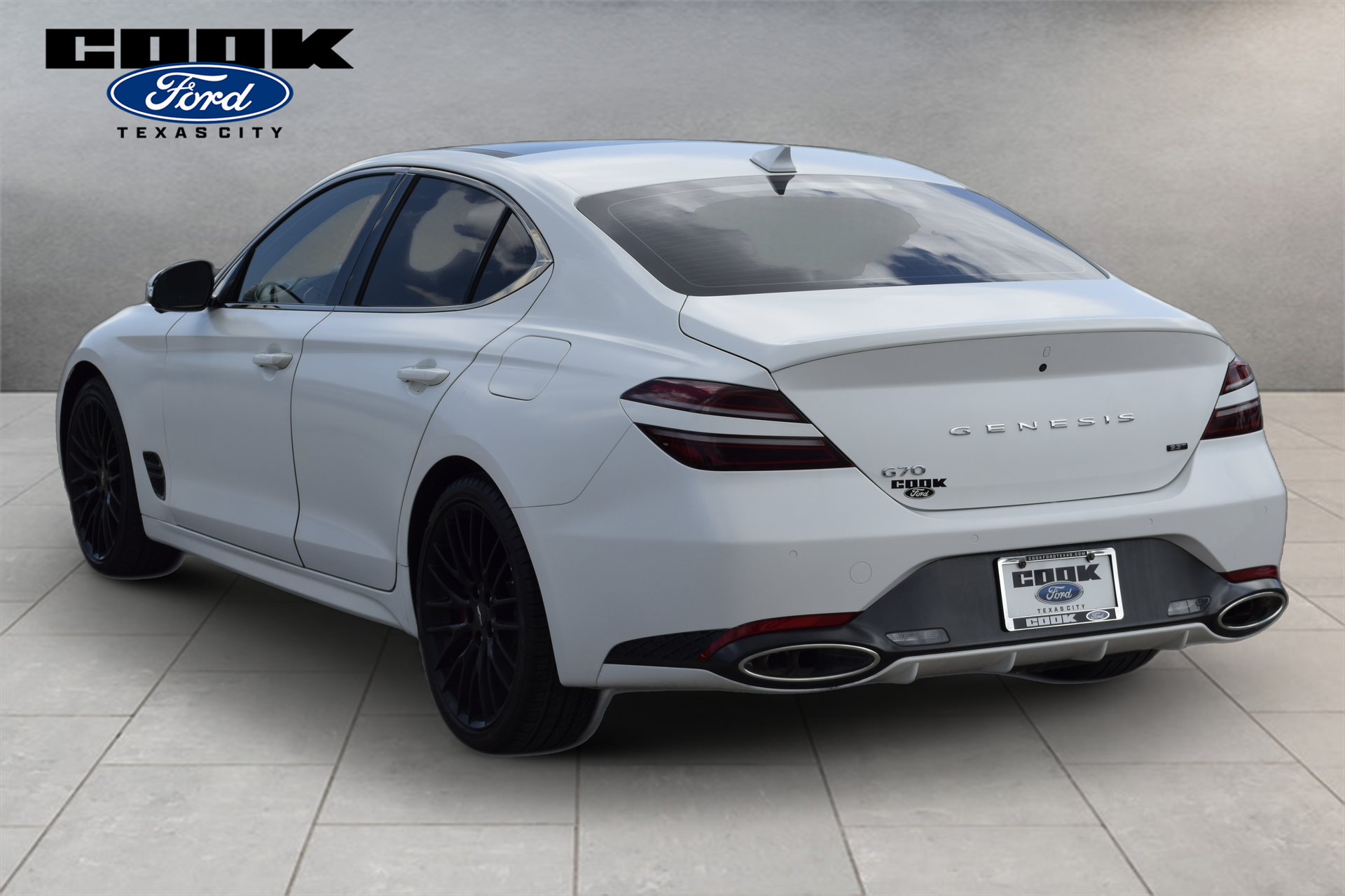 2022 Genesis G70 3.3T Launch Edition White at Central Houston Nissan