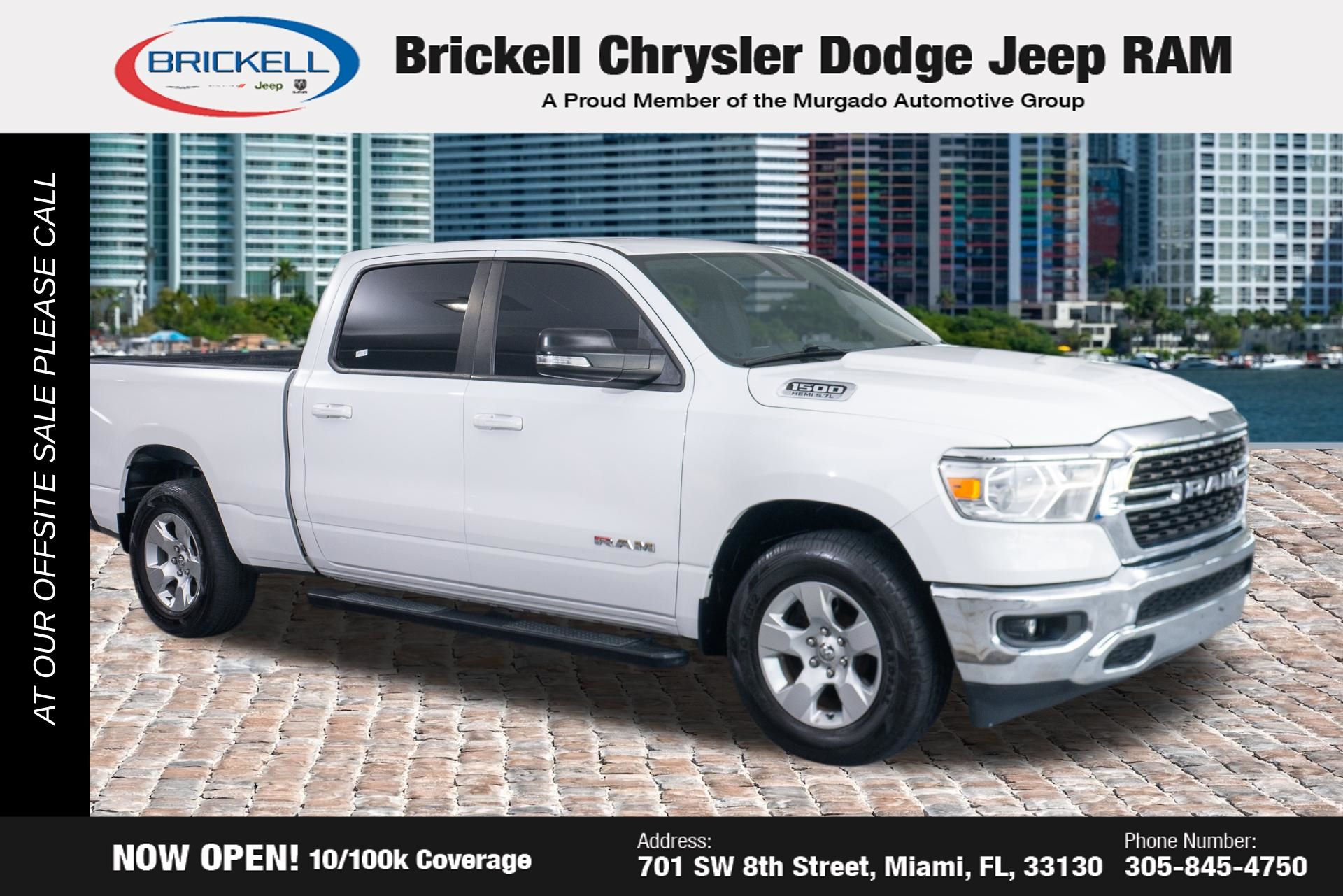 Bright White Clearcoat 2022 RAM 1500 Pickup Truck 4X2 8-Speed Automatic