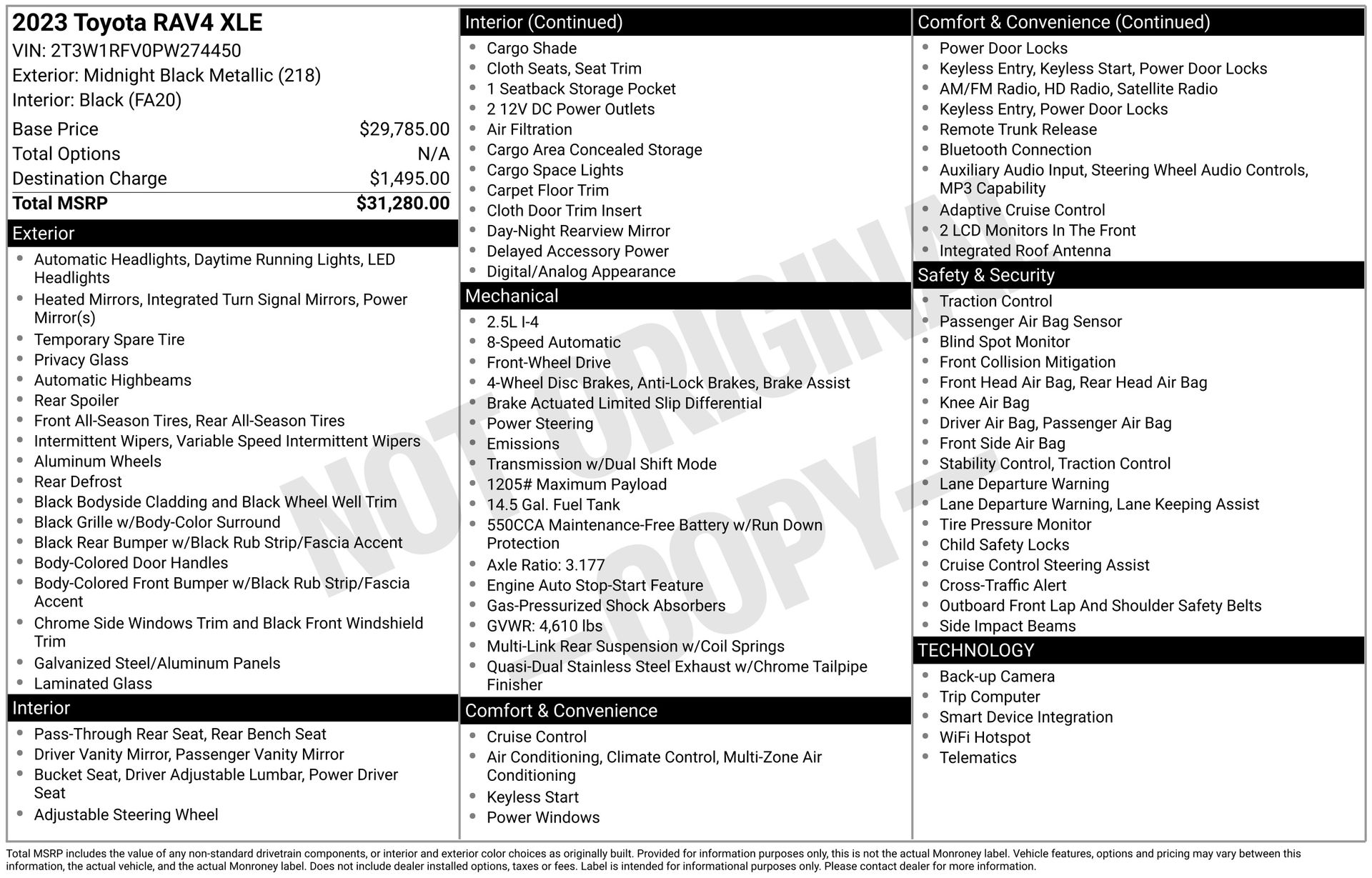 2023 Toyota RAV4 XLE Black at Davis Toyota of Orangeburg
