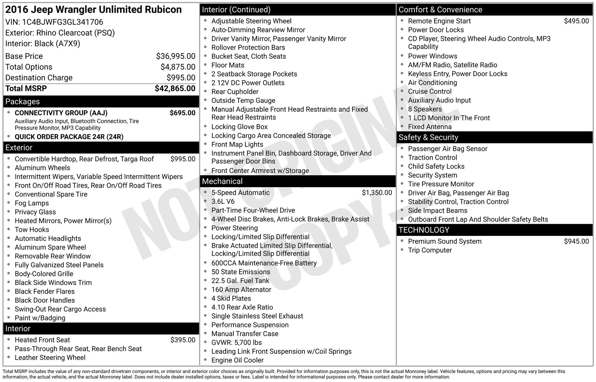 2016 Jeep Wrangler Unlimited Rubicon