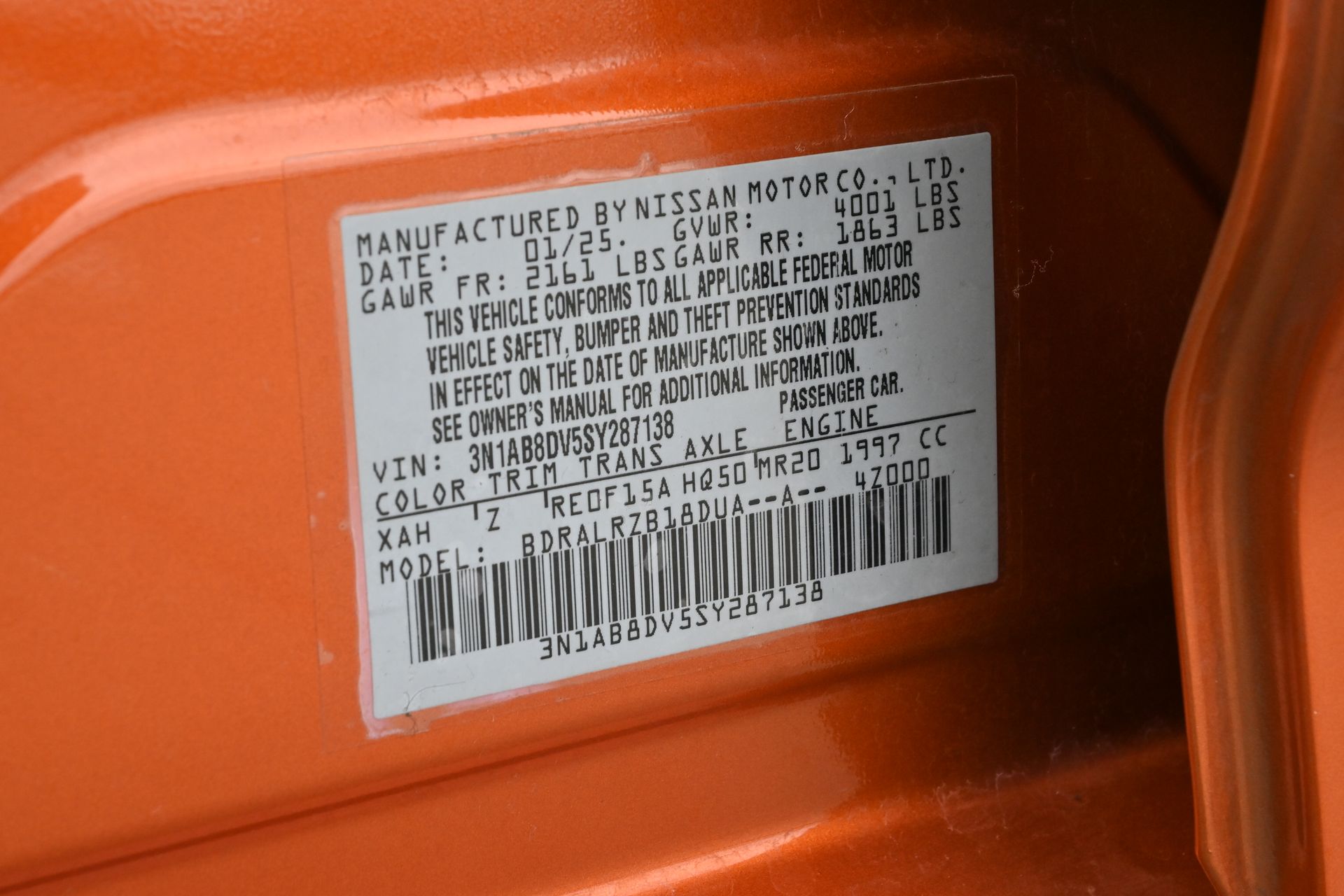 2025 Nissan Sentra SR Orange at South Houston Nissan