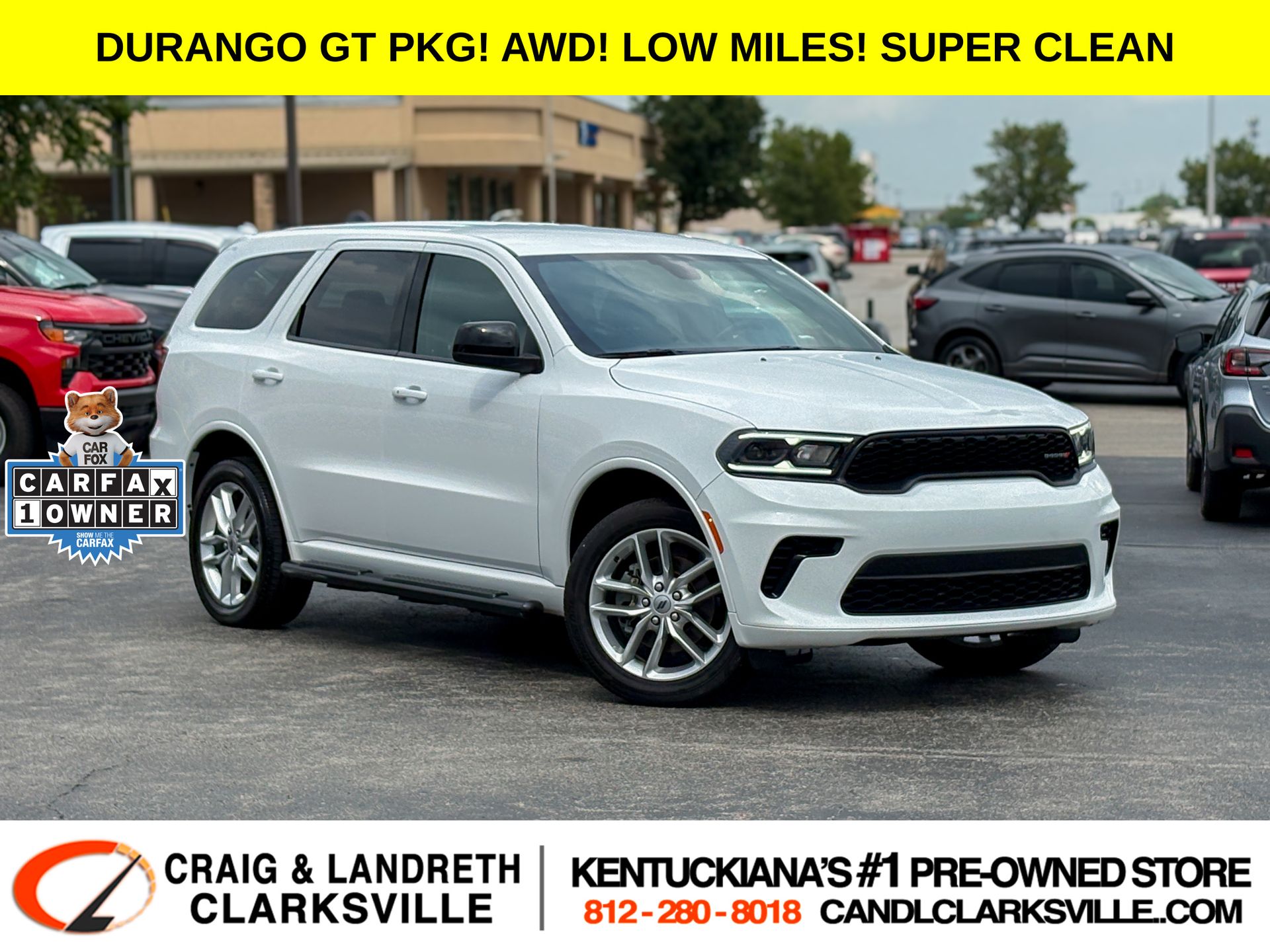 White Knuckle Clearcoat 2024 Dodge Durango SUV / Crossover All-Wheel Drive 8-Speed Automatic