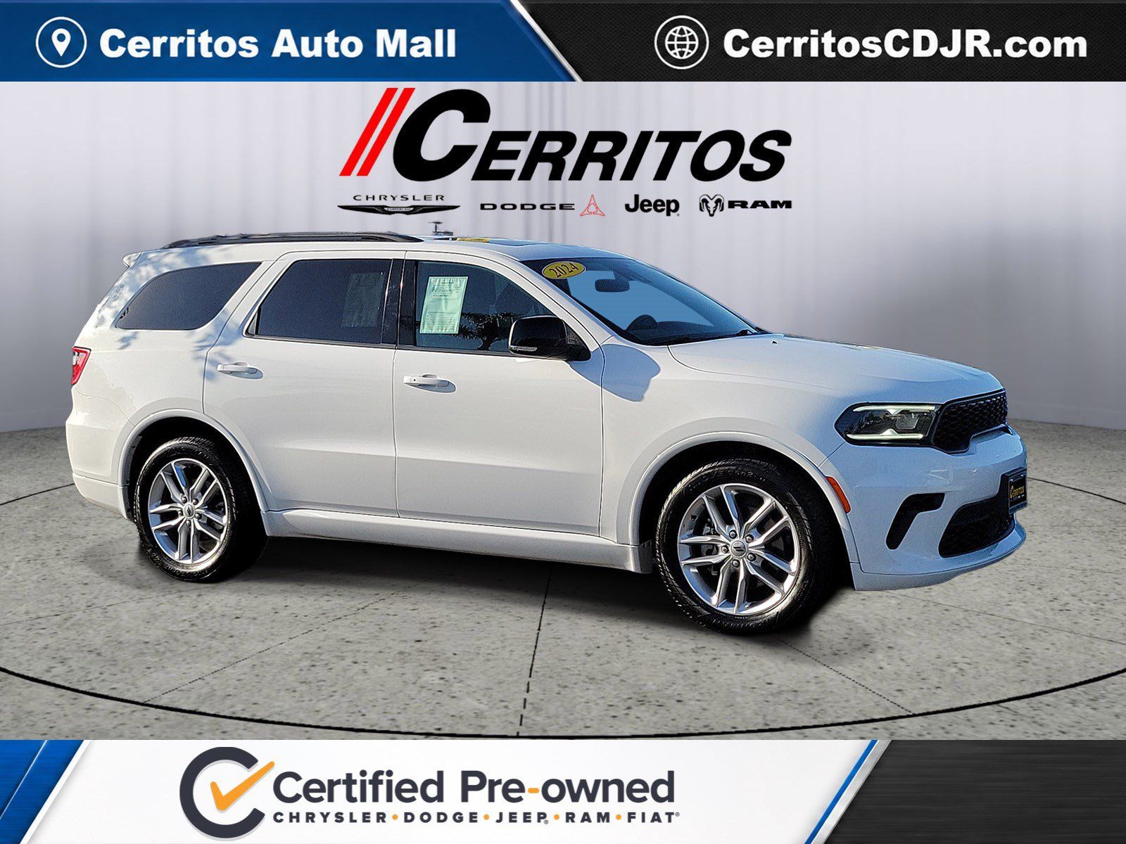 White Knuckle Clearcoat 2024 Dodge Durango SUV / Crossover Rear-Wheel Drive 8-Speed Automatic