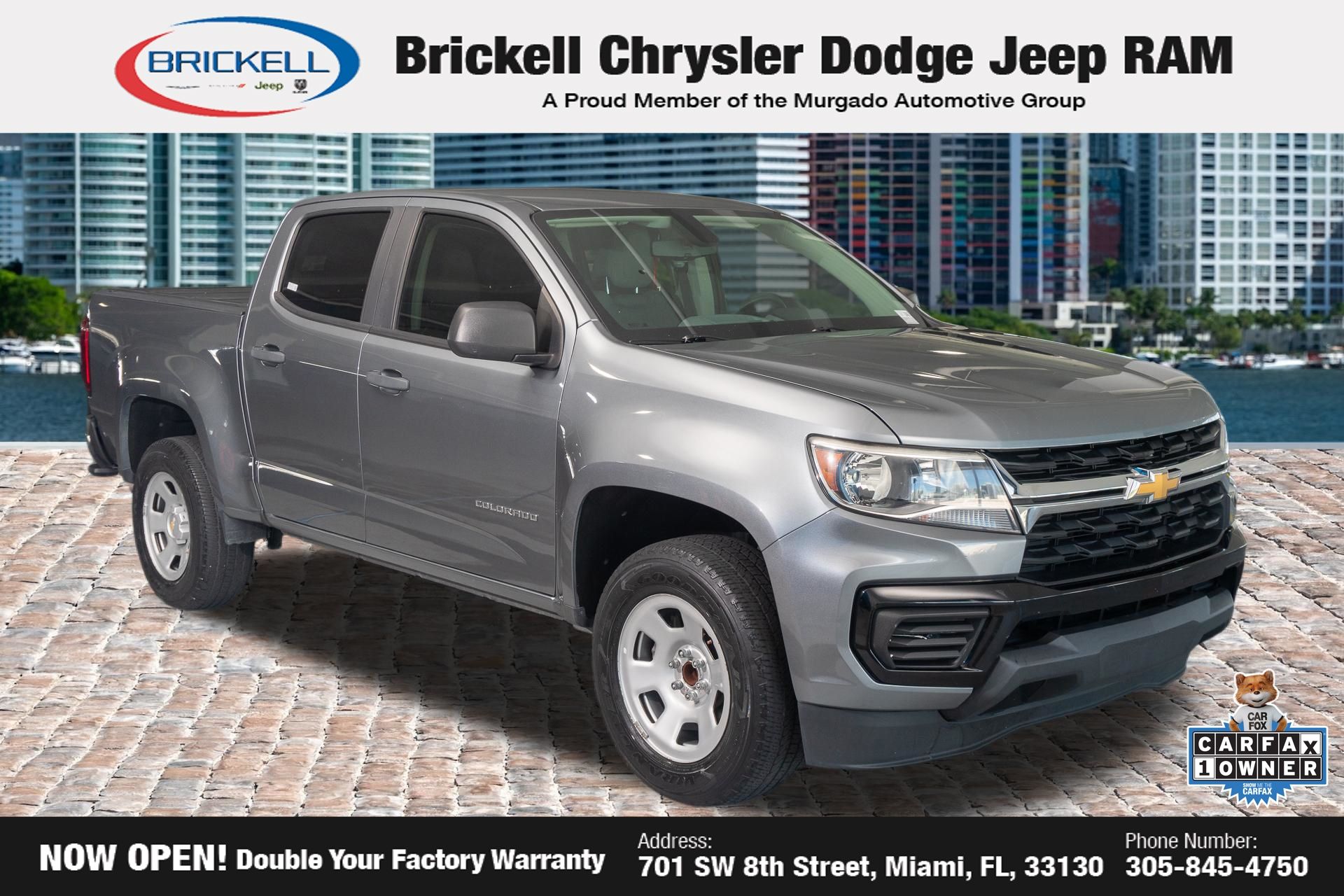 Gray (Satin Steel Metallic) 2021 Chevrolet Colorado Pickup Truck 4X2 6-Speed Automatic