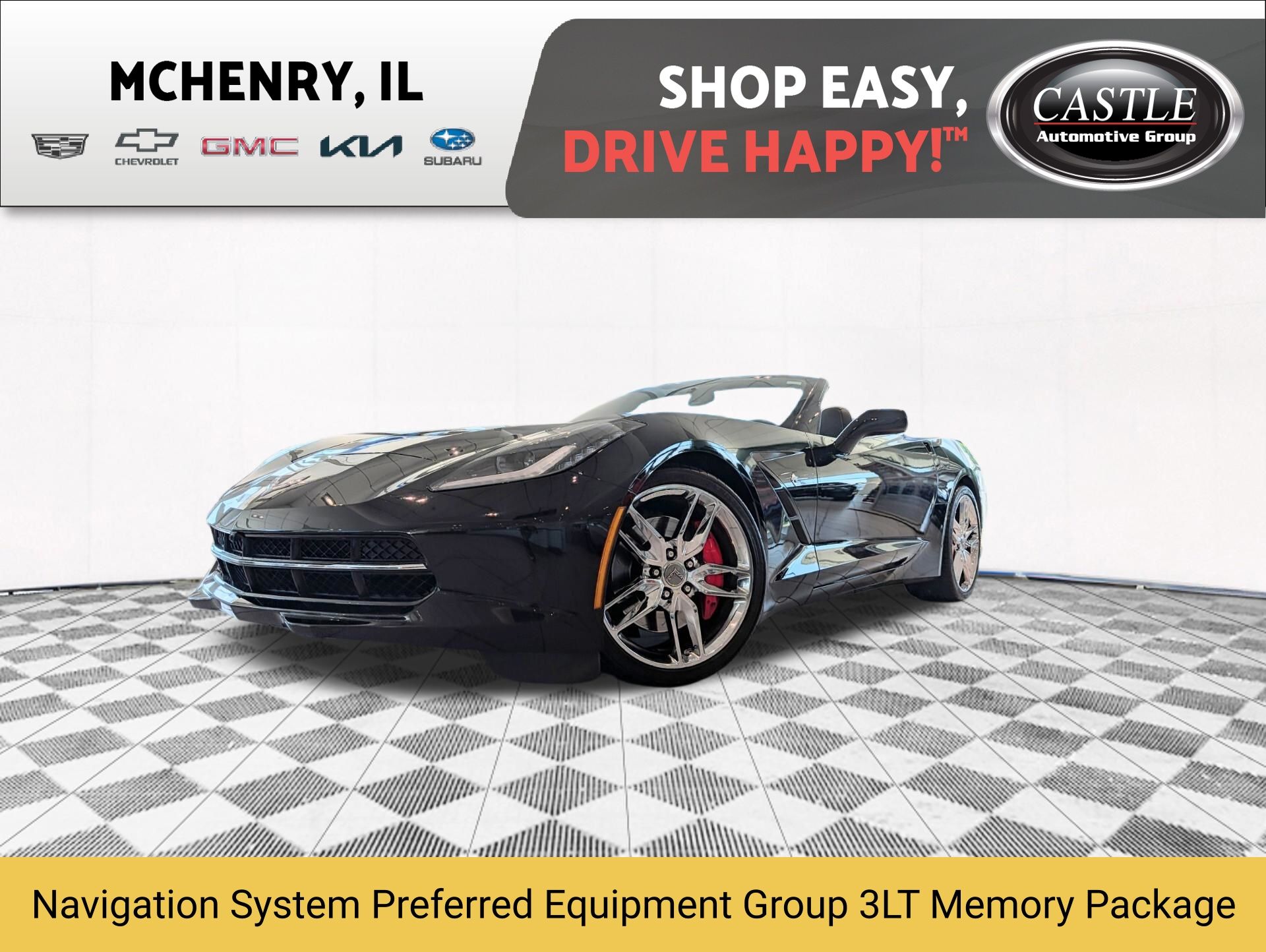 Black 2014 Chevrolet Corvette Convertible Rear-Wheel Drive 6-Speed Automatic
