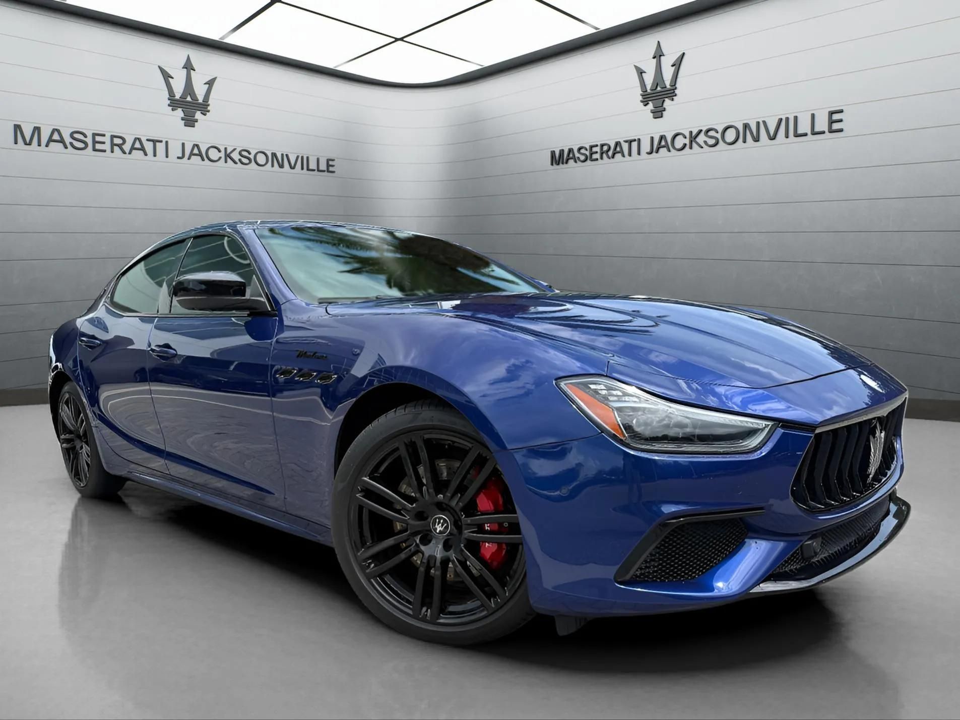 Blu Emozione Metallic 2023 Maserati Ghibli Modena Q4 AWD Sedan All-Wheel Drive 8-Speed Automatic