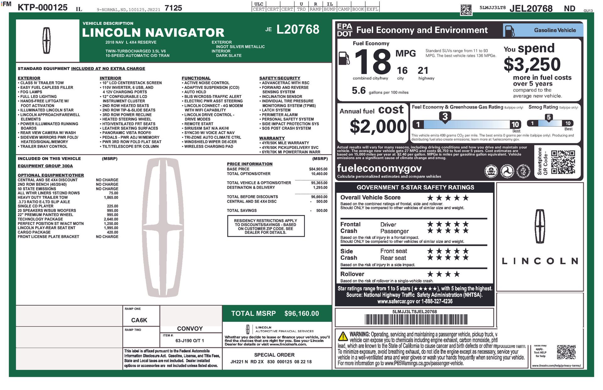 2018 LINCOLN NAVIGATOR L - Image 3