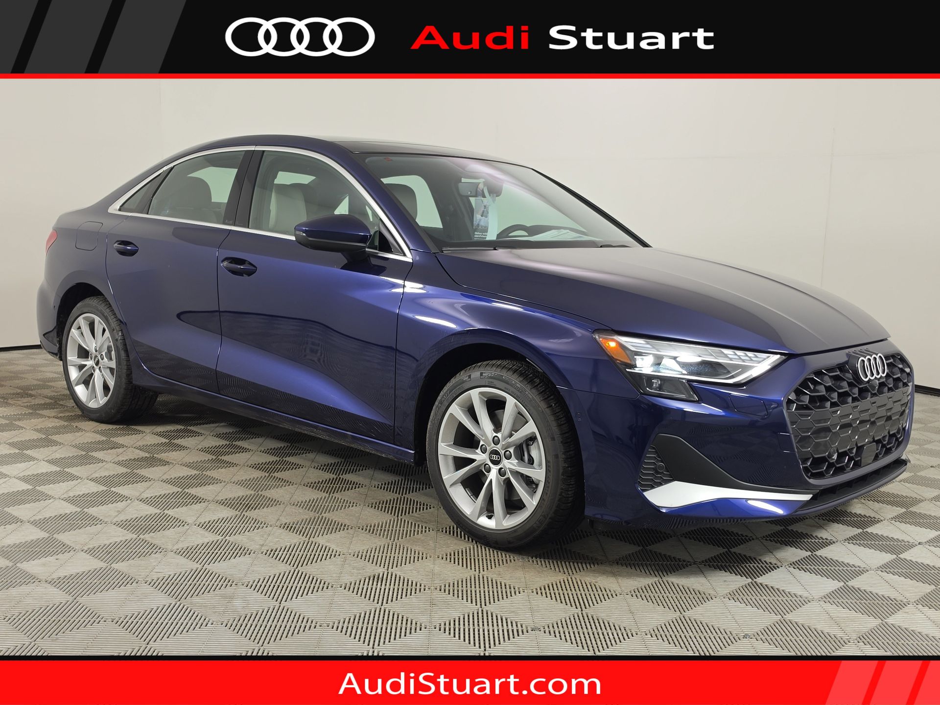 Navarra Blue Metallic 2026 Audi A3 Sedan All-Wheel Drive 7-Speed Automatic