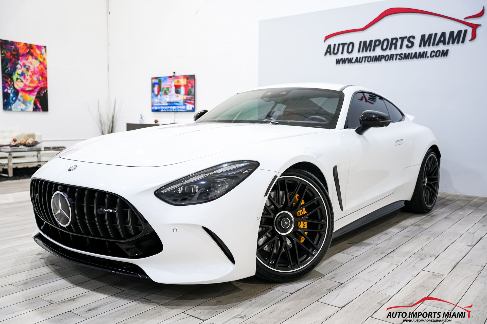 MANUFAKTUR Moonlight White Metallic 2024 Mercedes-Benz AMG GT Coupe All-Wheel Drive 9-Speed Automatic