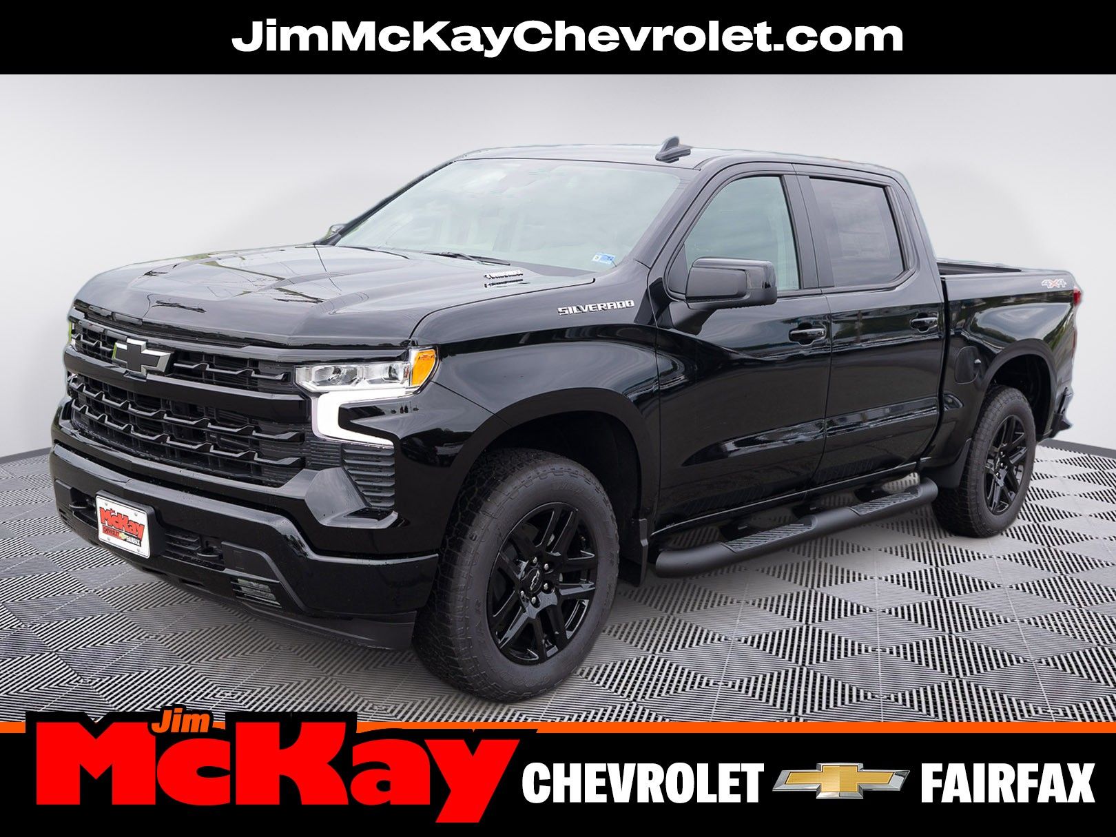 Black 2026 Chevrolet Silverado 1500 RST Crew Cab 4WD Pickup Truck Four-Wheel Drive 8-Speed Automatic
