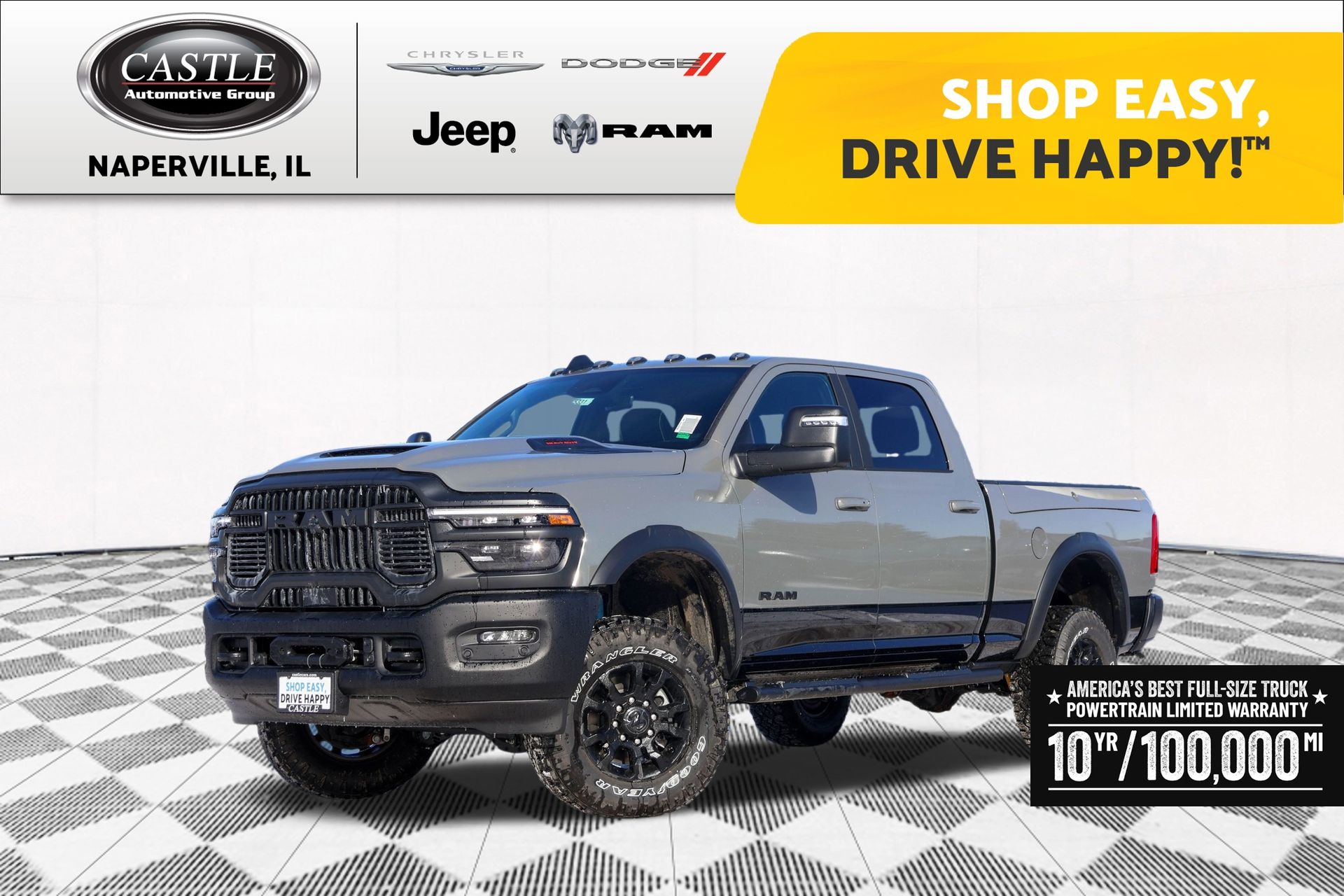 Ceramic Gray Clearcoat 2026 RAM 2500 Power Wagon Crew Cab 4WD Pickup Truck Four-Wheel Drive 8-Speed Automatic