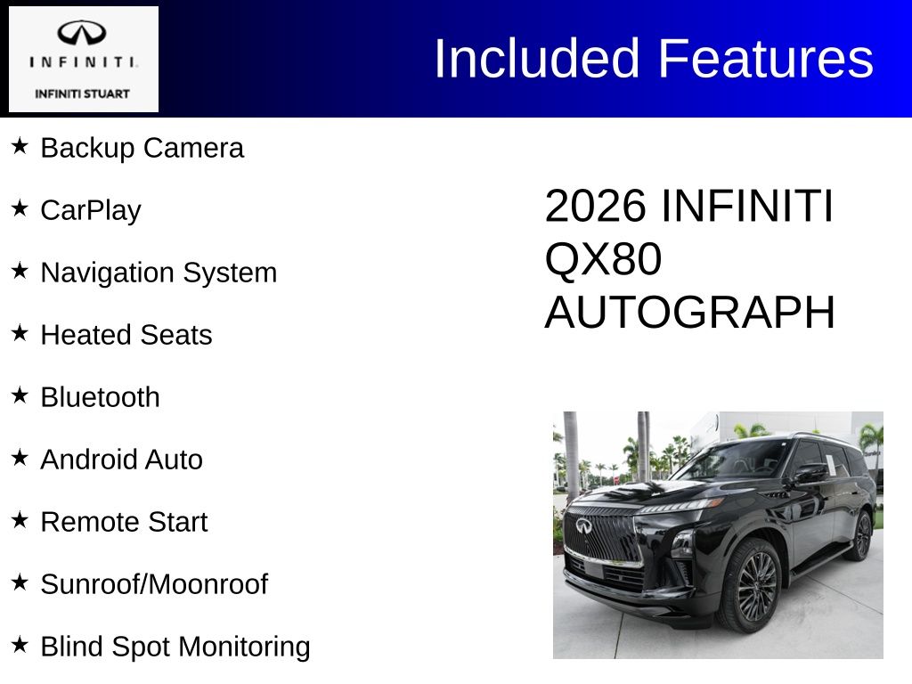 used 2026 INFINITI QX80 car, priced at $92,600