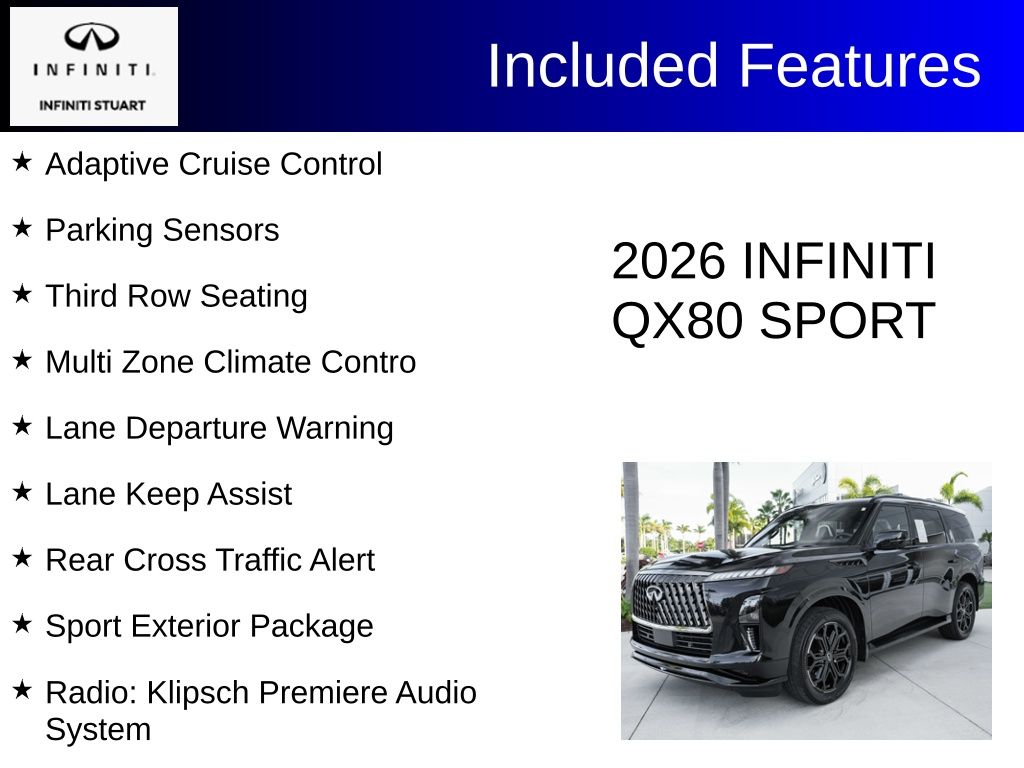 used 2026 INFINITI QX80 car, priced at $84,750