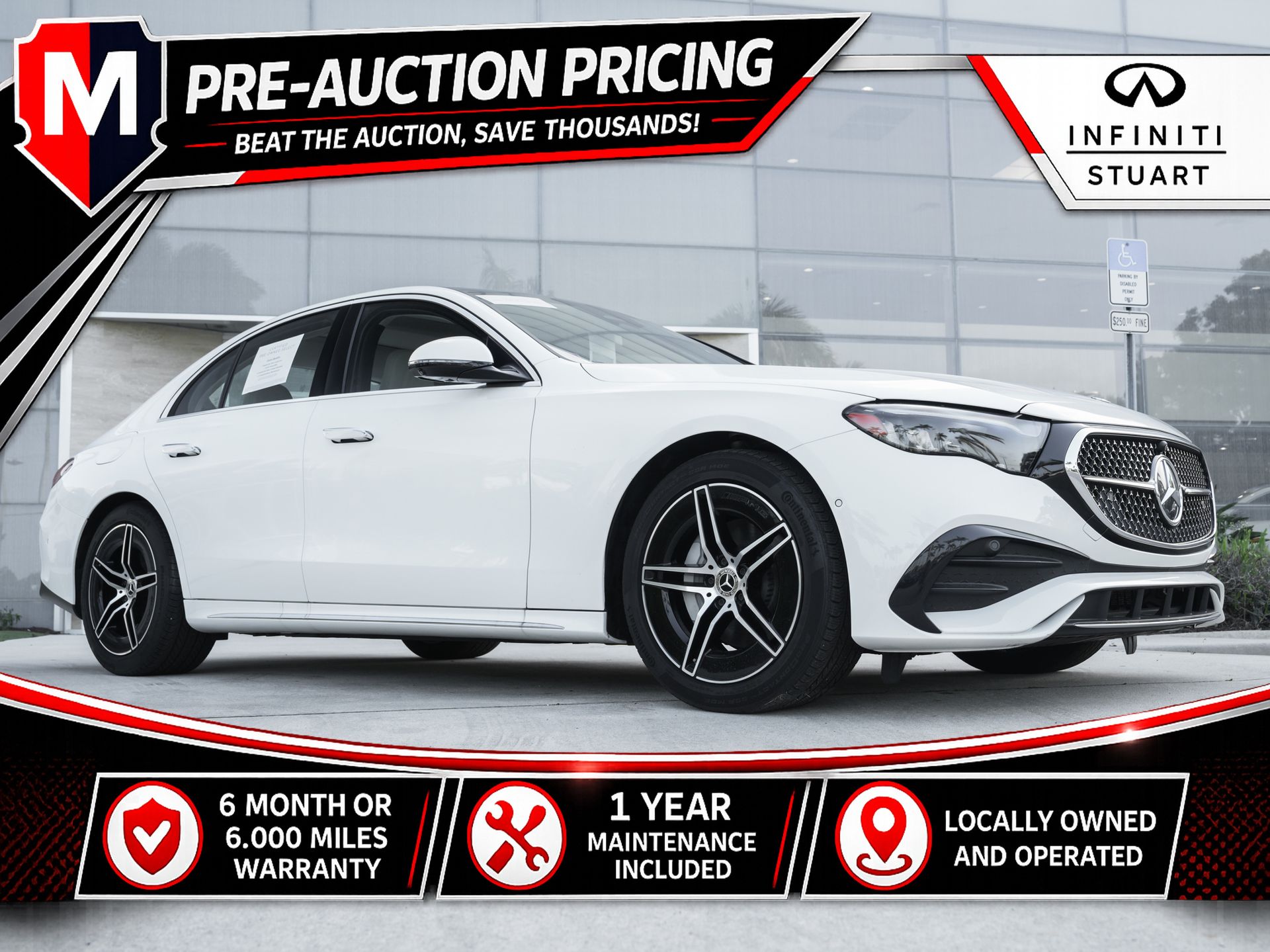 Polar White 2024 Mercedes-Benz E-Class Sedan All-Wheel Drive Automatic