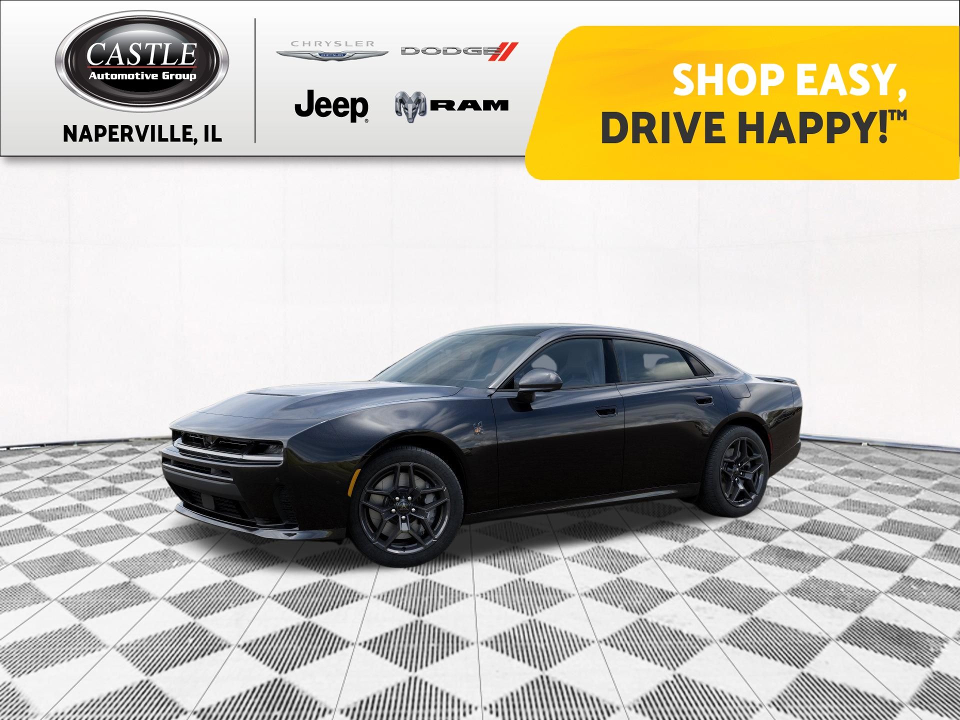 Diamond Black Crystal Pearlcoat 2026 Dodge Charger Sedan All-Wheel Drive 8-Speed Automatic