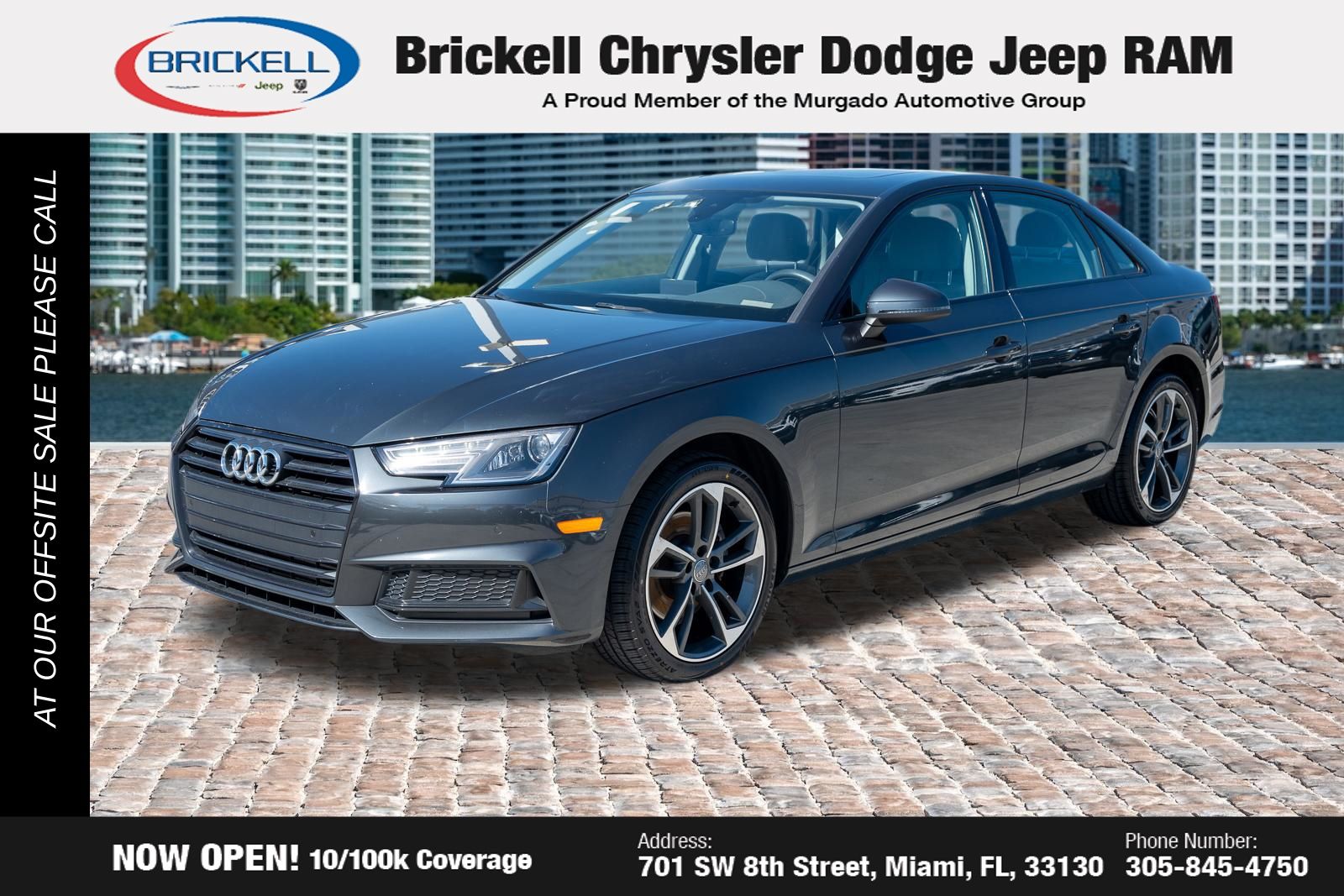 Gray 2019 Audi A4 Premium 40 TFSI FWD Sedan Front-Wheel Drive 7-Speed Automatic