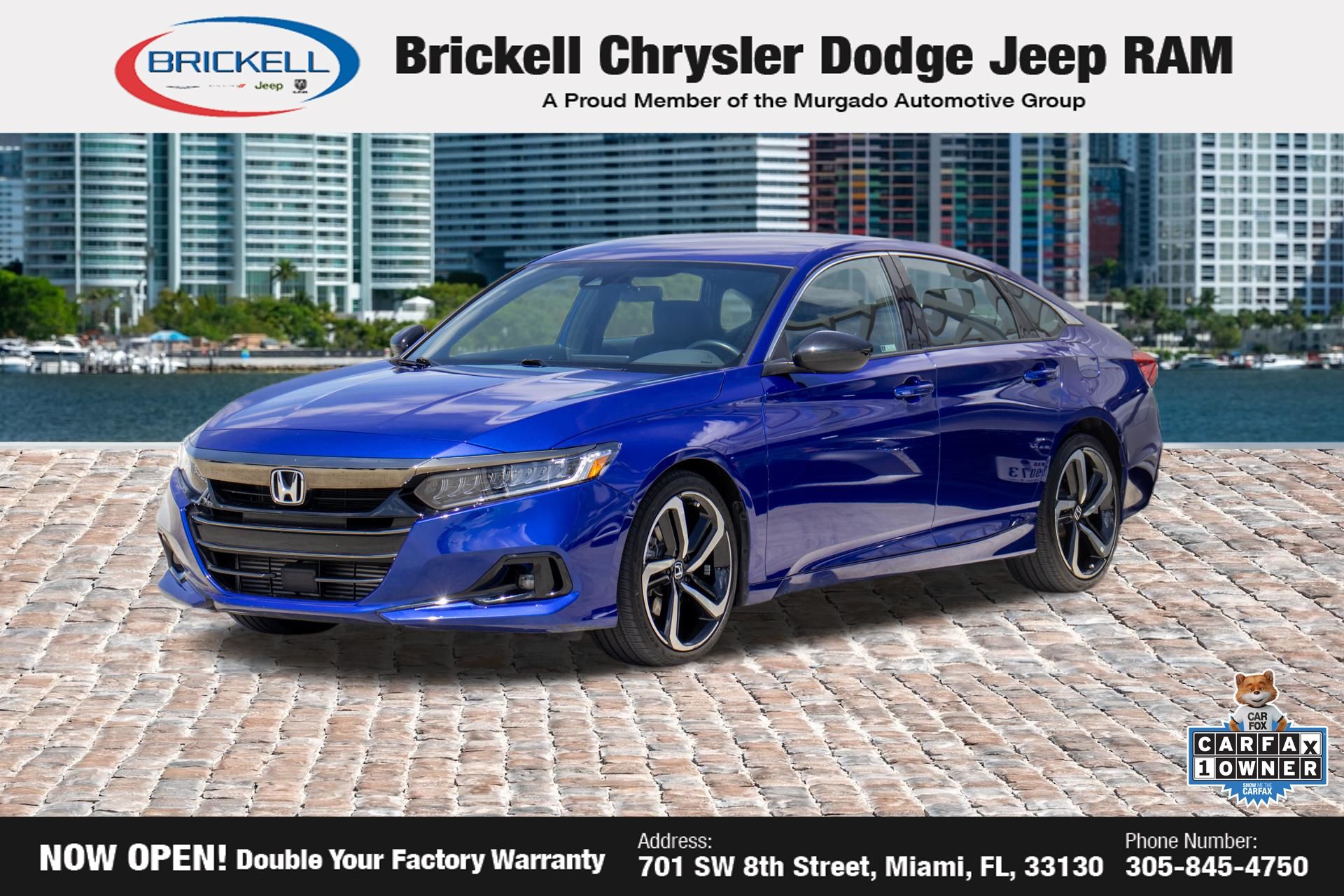 Blue 2022 Honda Accord Sport FWD Sedan Front-Wheel Drive Continuously Variable Transmission