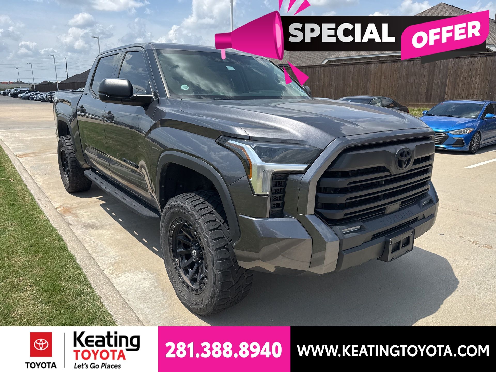 Magnetic Gray Metallic 2023 Toyota Tundra SR5 CrewMax Cab 4WD Pickup Truck Four-Wheel Drive Automatic
