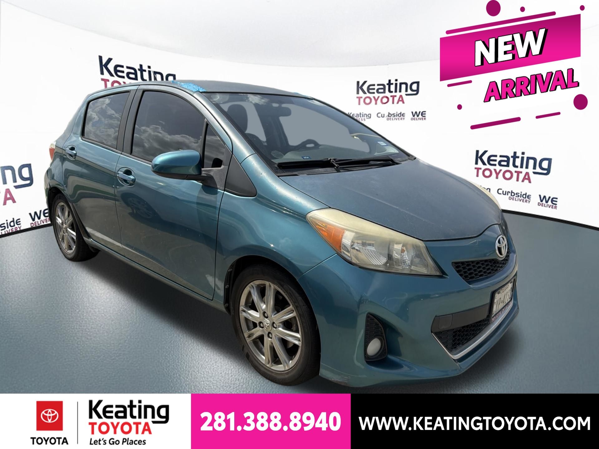 Blue 2014 Toyota Yaris Hatchback Front-Wheel Drive 4-Speed Automatic Overdrive