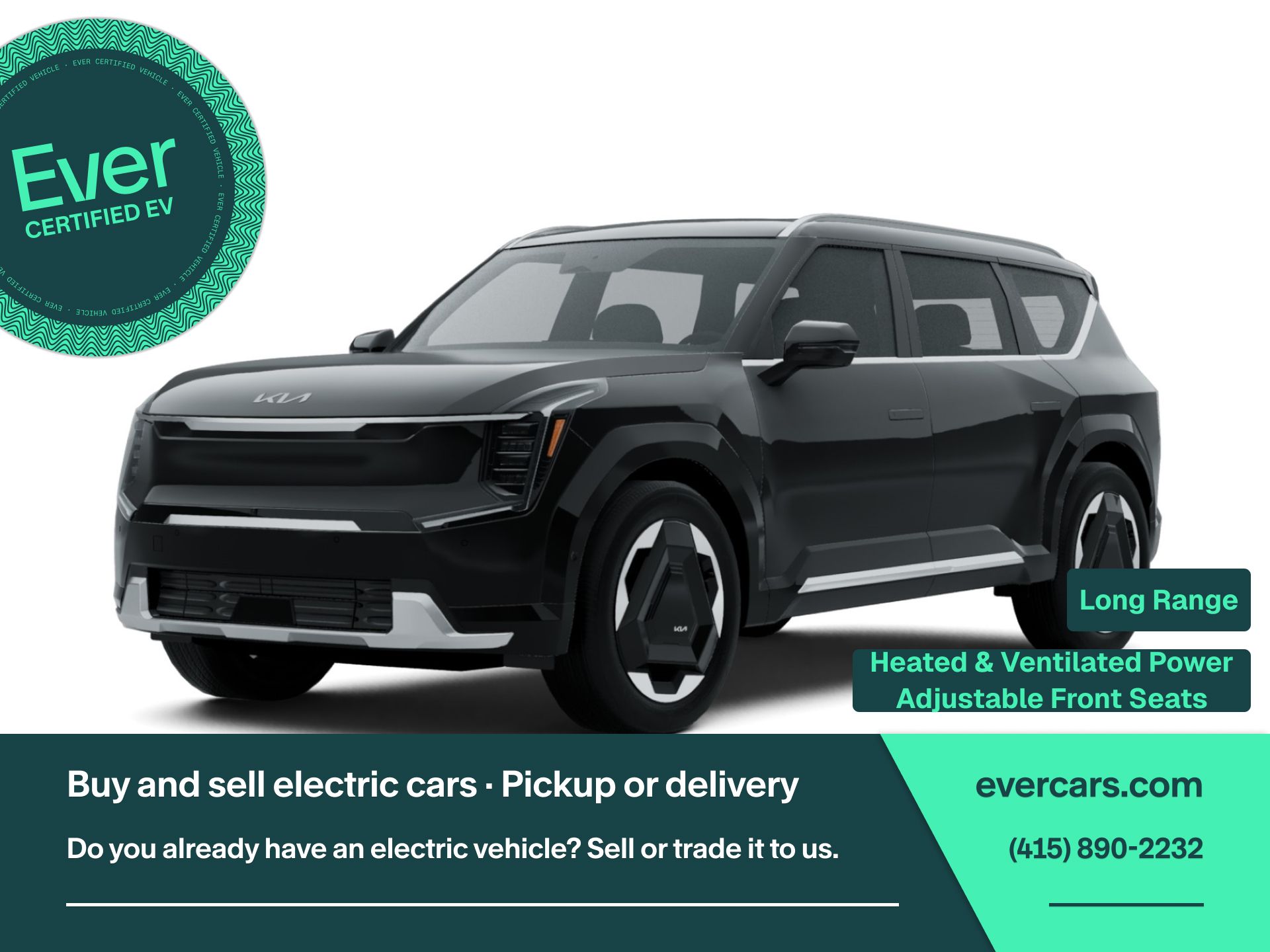 Aurora Black Pearl 2024 Kia EV9 Light Long Range RWD SUV / Crossover Rear-Wheel Drive 1-Speed Automatic