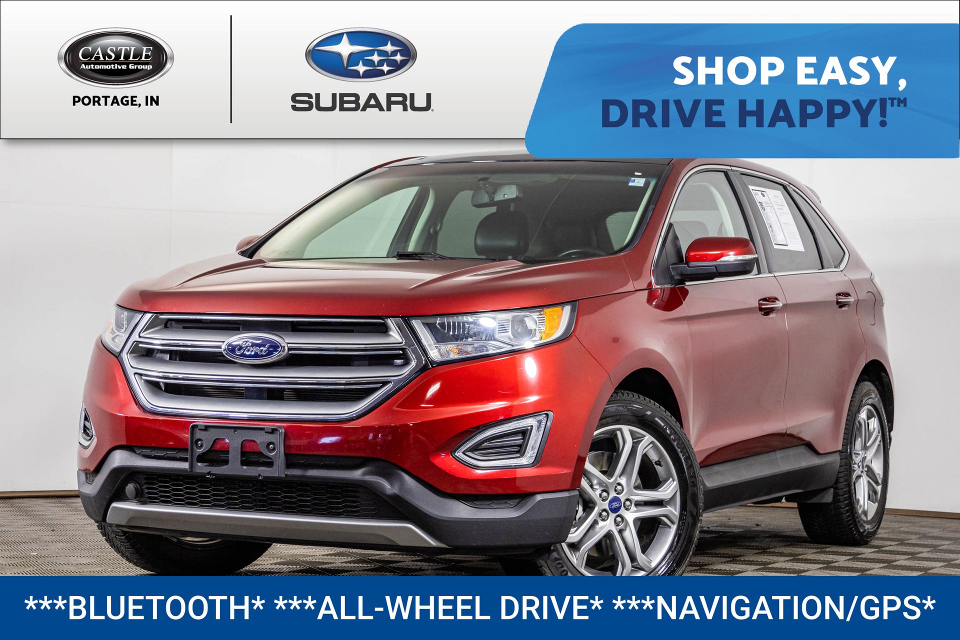 Red 2015 Ford Edge SUV / Crossover All-Wheel Drive 6-Speed Automatic