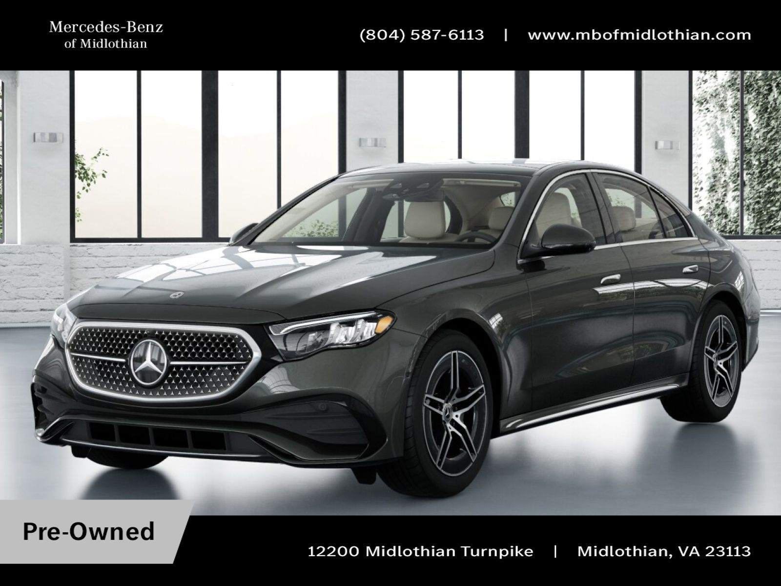 Gray (Graphite Grey Metallic) 2026 Mercedes-Benz E-Class Sedan All-Wheel Drive 9-Speed Automatic