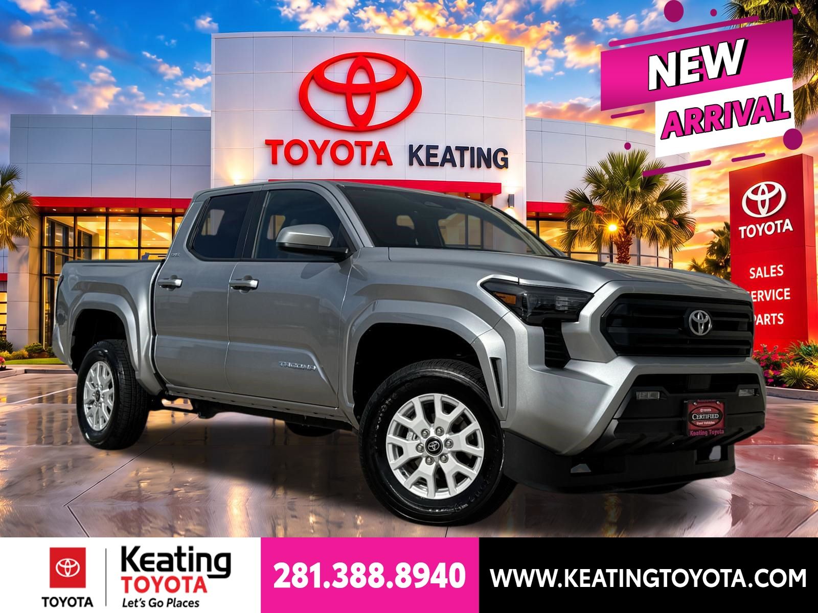 Celestial Silver Metallic 2026 Toyota Tacoma Pickup Truck Four-Wheel Drive 8-Speed Automatic
