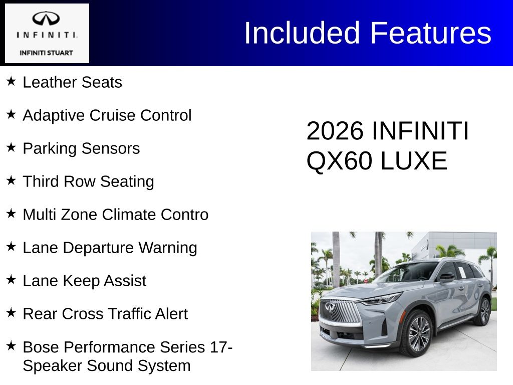 used 2026 INFINITI QX60 car, priced at $44,850