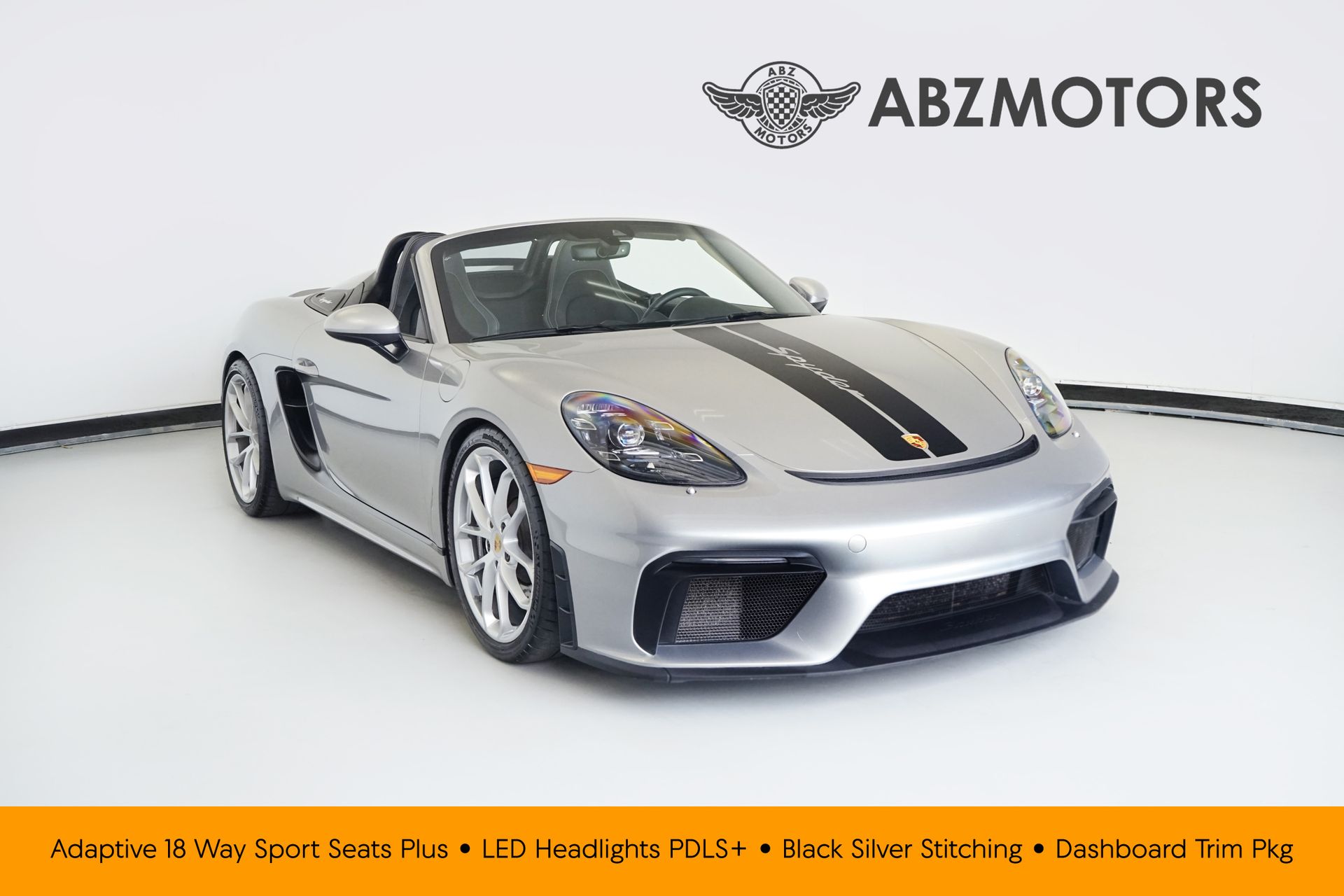 Silver 2021 Porsche 718 Boxster Convertible Rear-Wheel Drive Manual