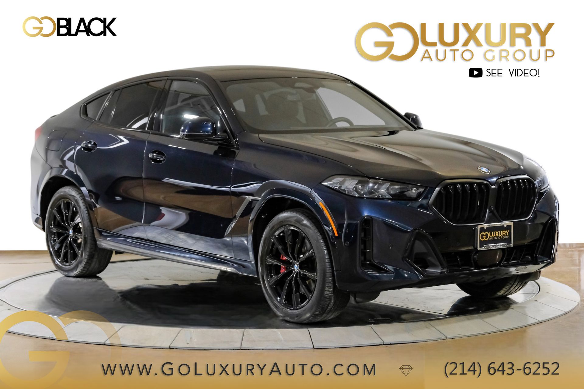 Carbon Black Metallic 2025 BMW X6 xDrive40i AWD SUV / Crossover All-Wheel Drive 8-Speed Automatic