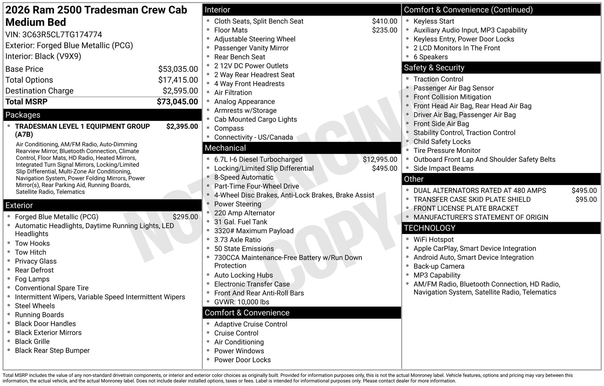 2026 RAM 2500 - Image 1
