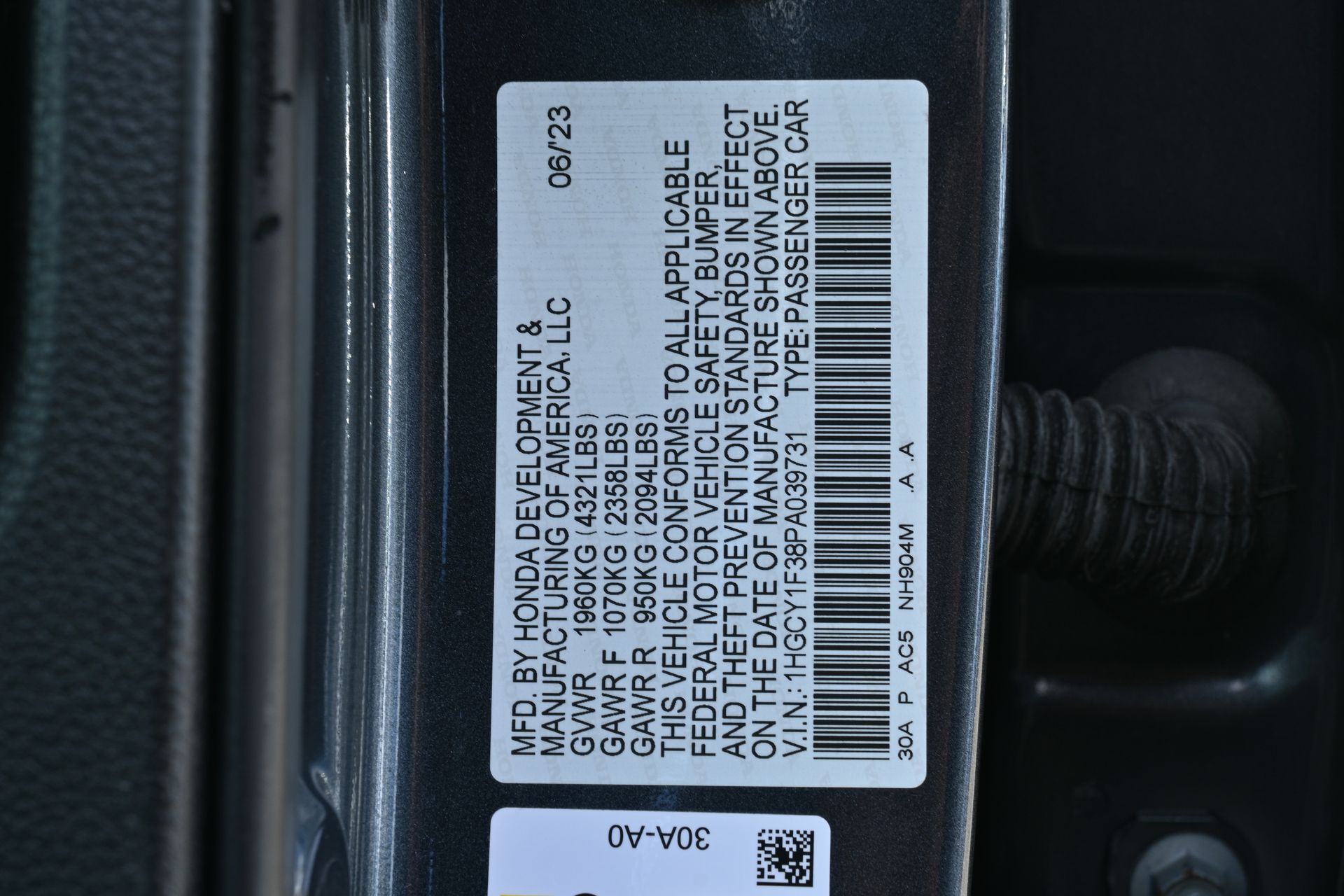 2023 Honda Accord EX Gray at Community Honda