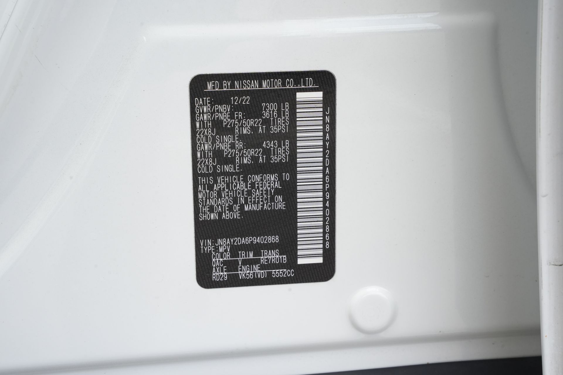 2023 Nissan Armada Platinum White at DeMontrond Ford