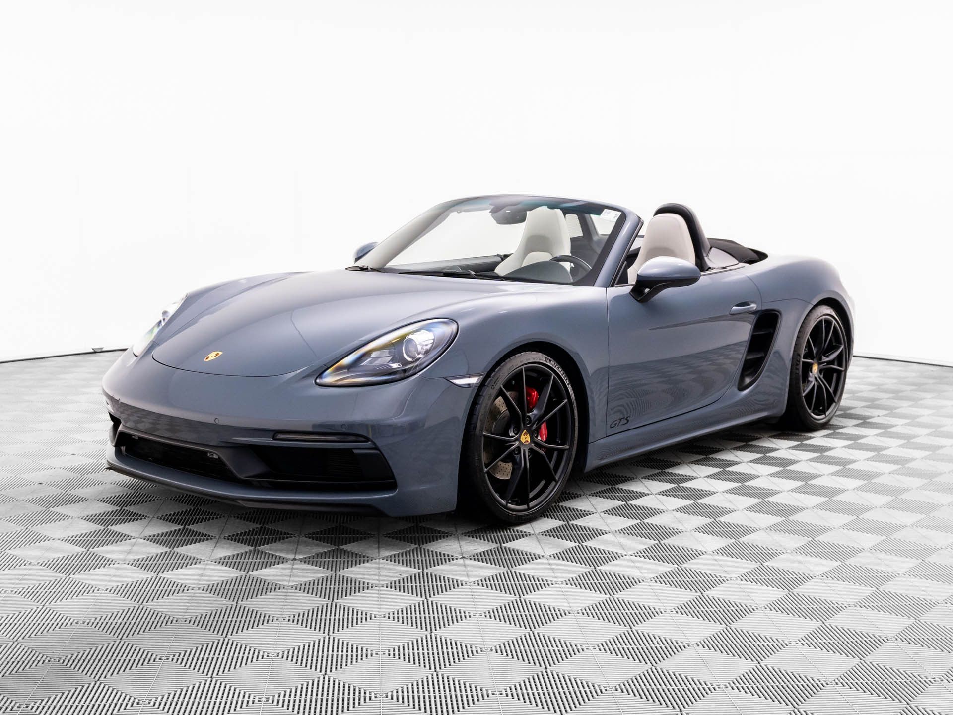 Gray (Graphite Blue Metallic) 2018 Porsche 718 Boxster GTS RWD Convertible Rear-Wheel Drive 7-Speed Automatic