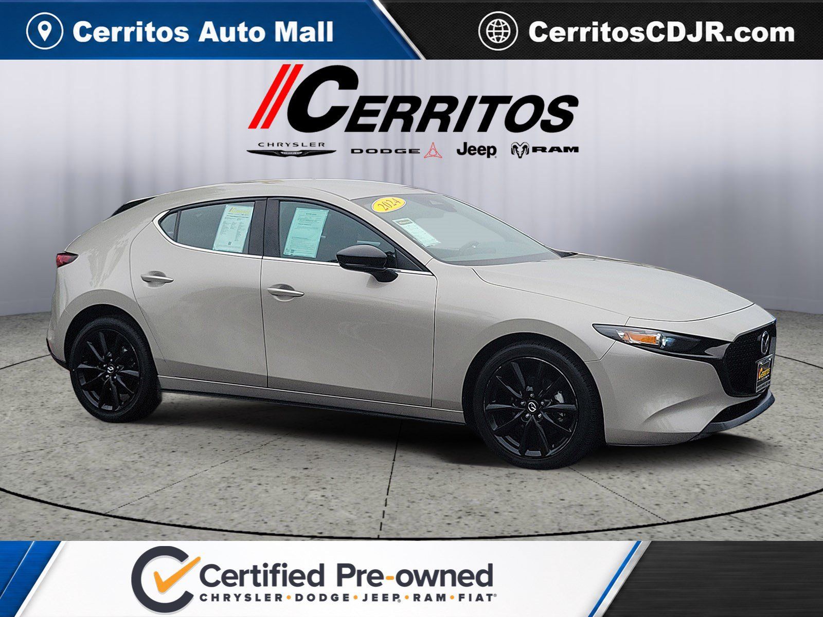 Gray (Platinum Quartz Metallic) 2024 Mazda MAZDA3 Hatchback Front-Wheel Drive 6-Speed Automatic